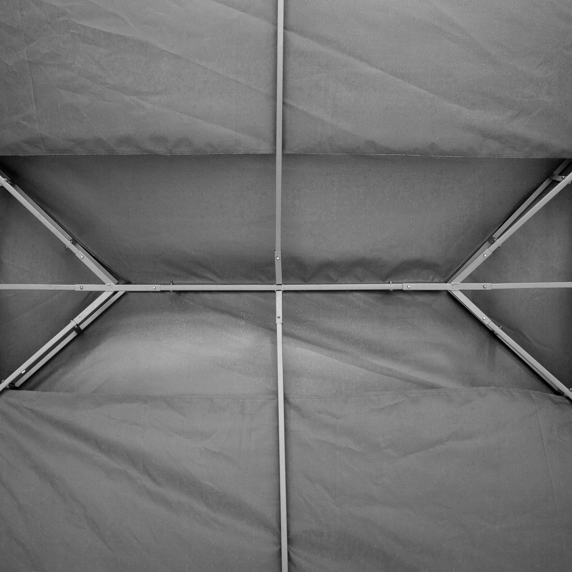 Outsunny Gazebo Replacement Canopy 3x4m, 2 Tier Roof, UV Protection Cover, Outdoor Awning, Light Grey.