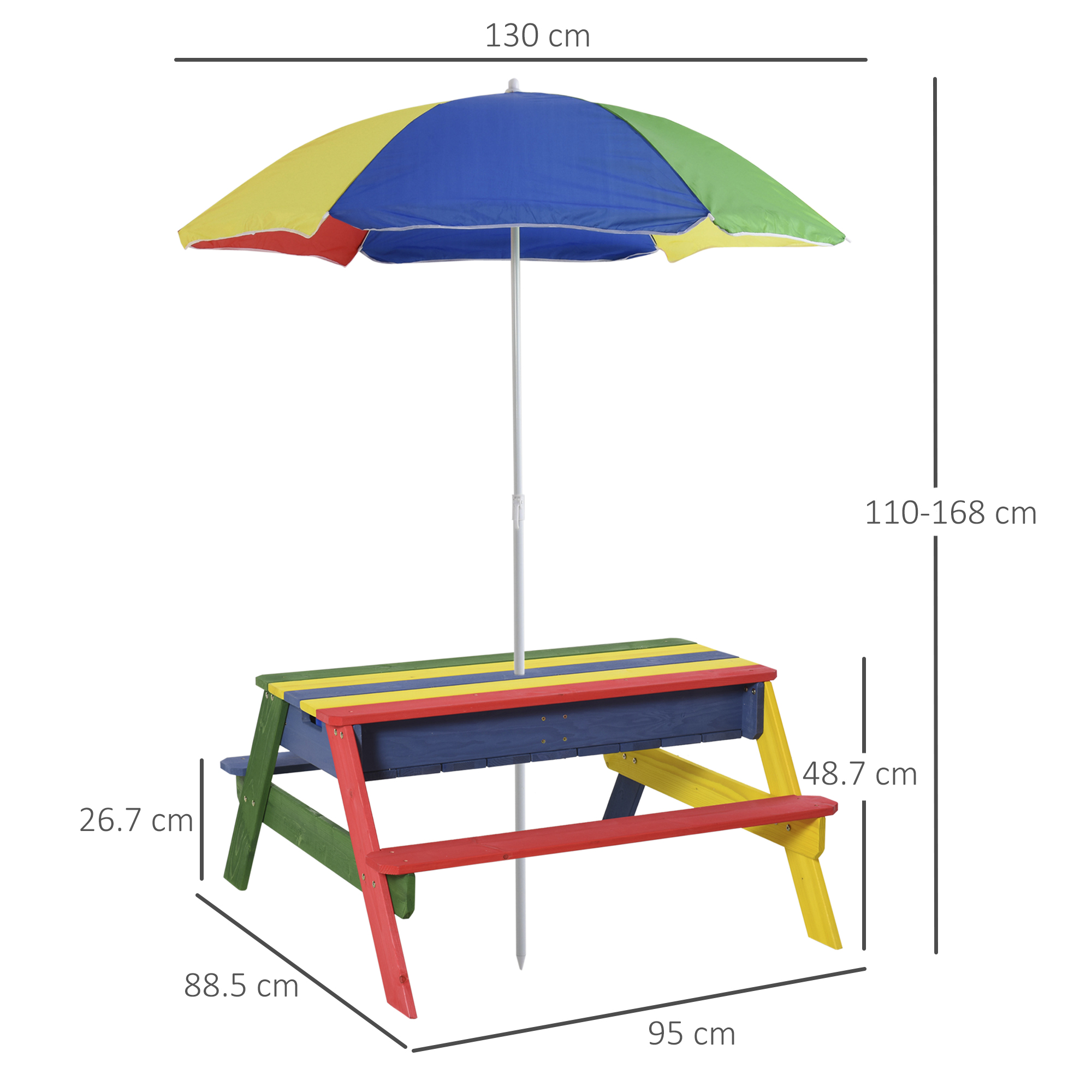 Kids Picnic Camping Table Sports Direct Outsunny Kids Folding