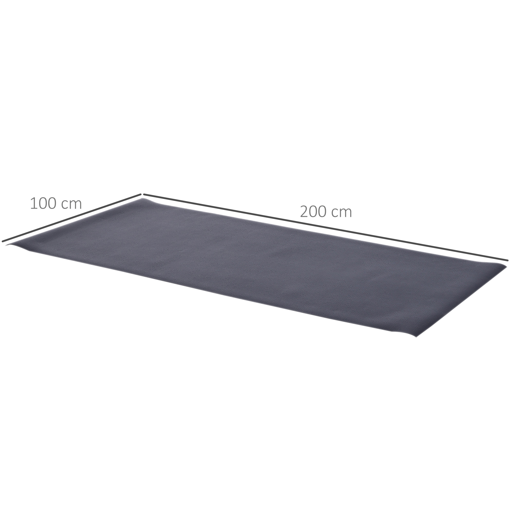 HOMCOM Equipment Mat for Gym Fitness, Thick Non-Slip Floor Protector for Treadmill, Exercise Bike 