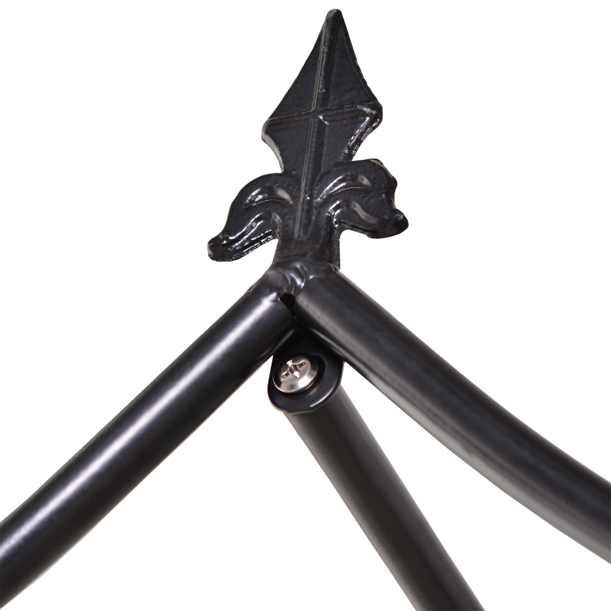 Outsunny Steel Frame Backyard Metal Pergola for Plants & Trellis Garden Arch Black