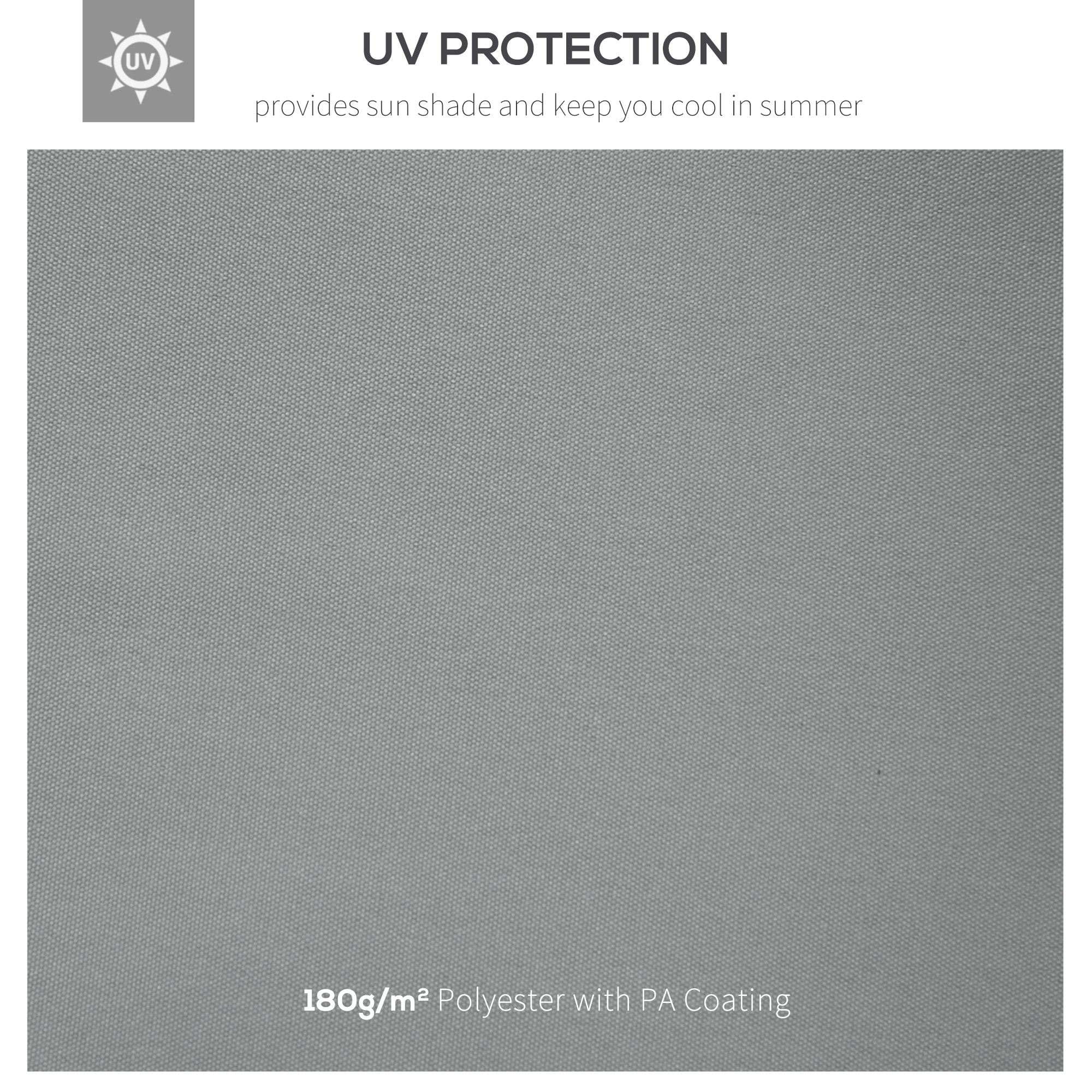 Outsunny Gazebo Replacement Canopy 3x4m, 2 Tier Roof, UV Protection Cover, Outdoor Awning, Light Grey.