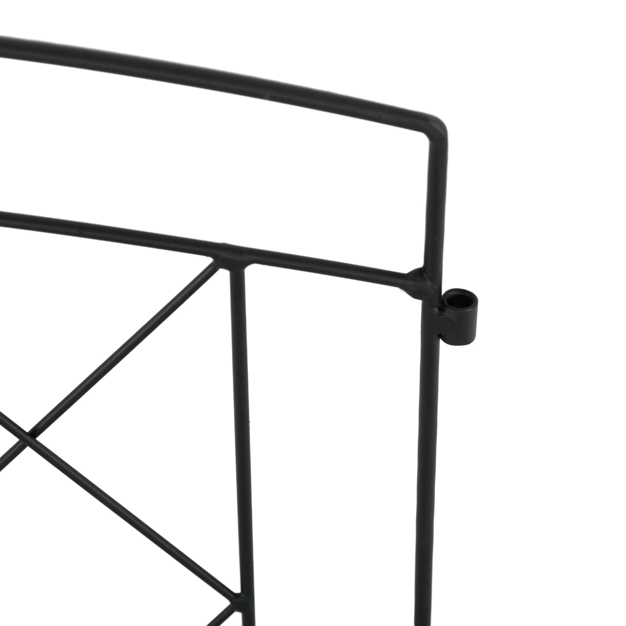 Outsunny Decorative Metal Garden Fence, Outdoor Picket Panels, Easy Install, Set of 6, Black