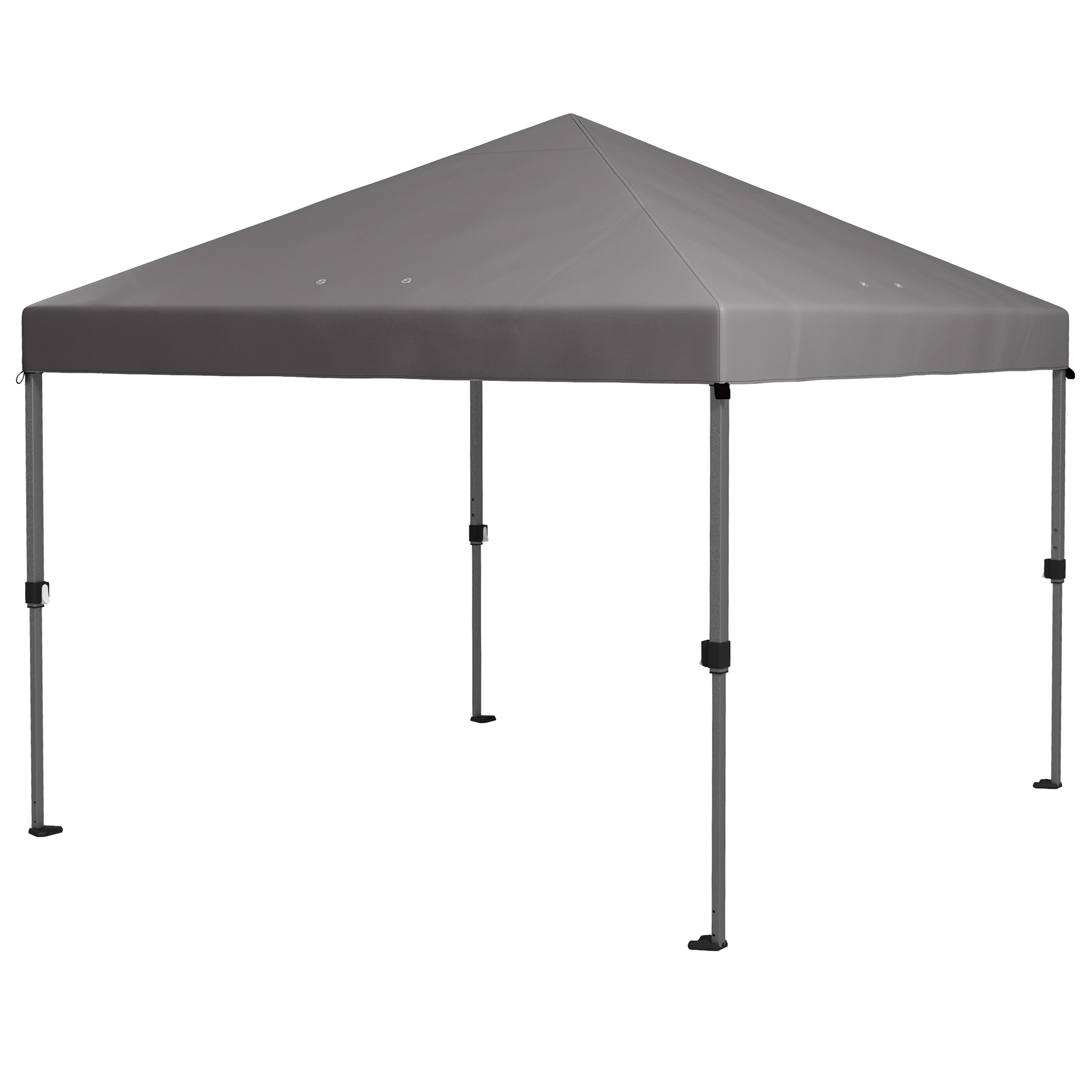 Outsunny 3 x 3(m) Pop Up Gazebo, 1 Person Easy up Marquee Party Tent with 1-Button Push, Adjustable Straight Legs, Stakes, Ropes,