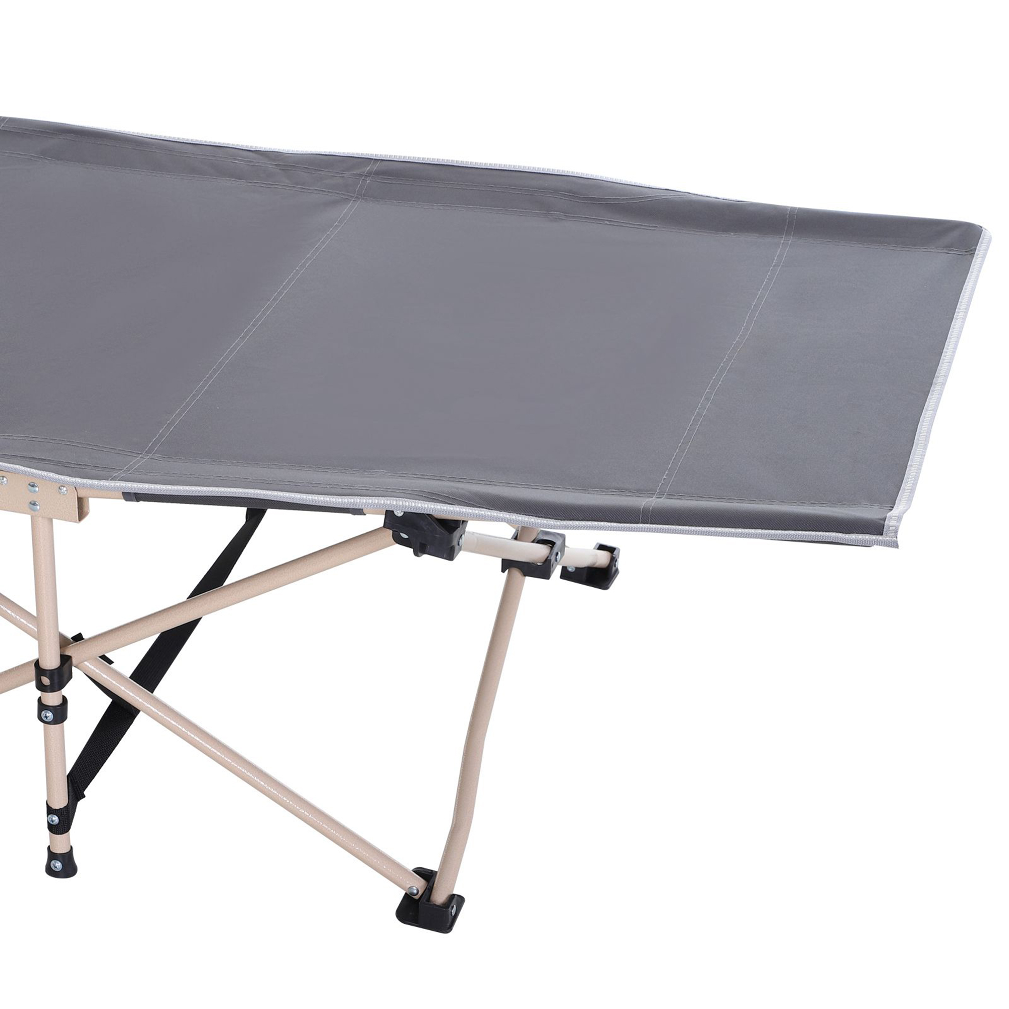 Outsunny Portable Folding Camping Cot, Single Person Sleep Bed, Lightweight with Carry Bag, Ideal for Outdoor Adventures