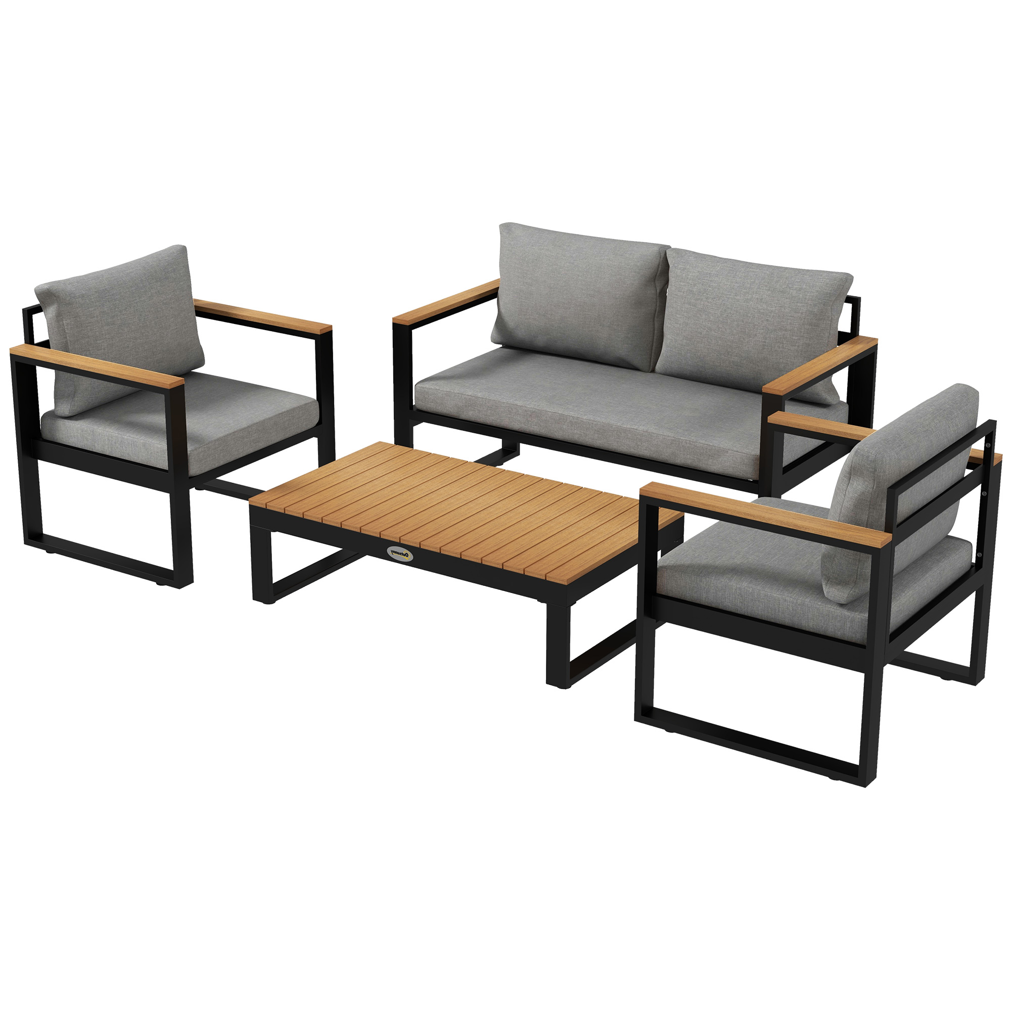 Poze Outsunny Set din 4 piese de mobilier pentru gradina cu canapea pe