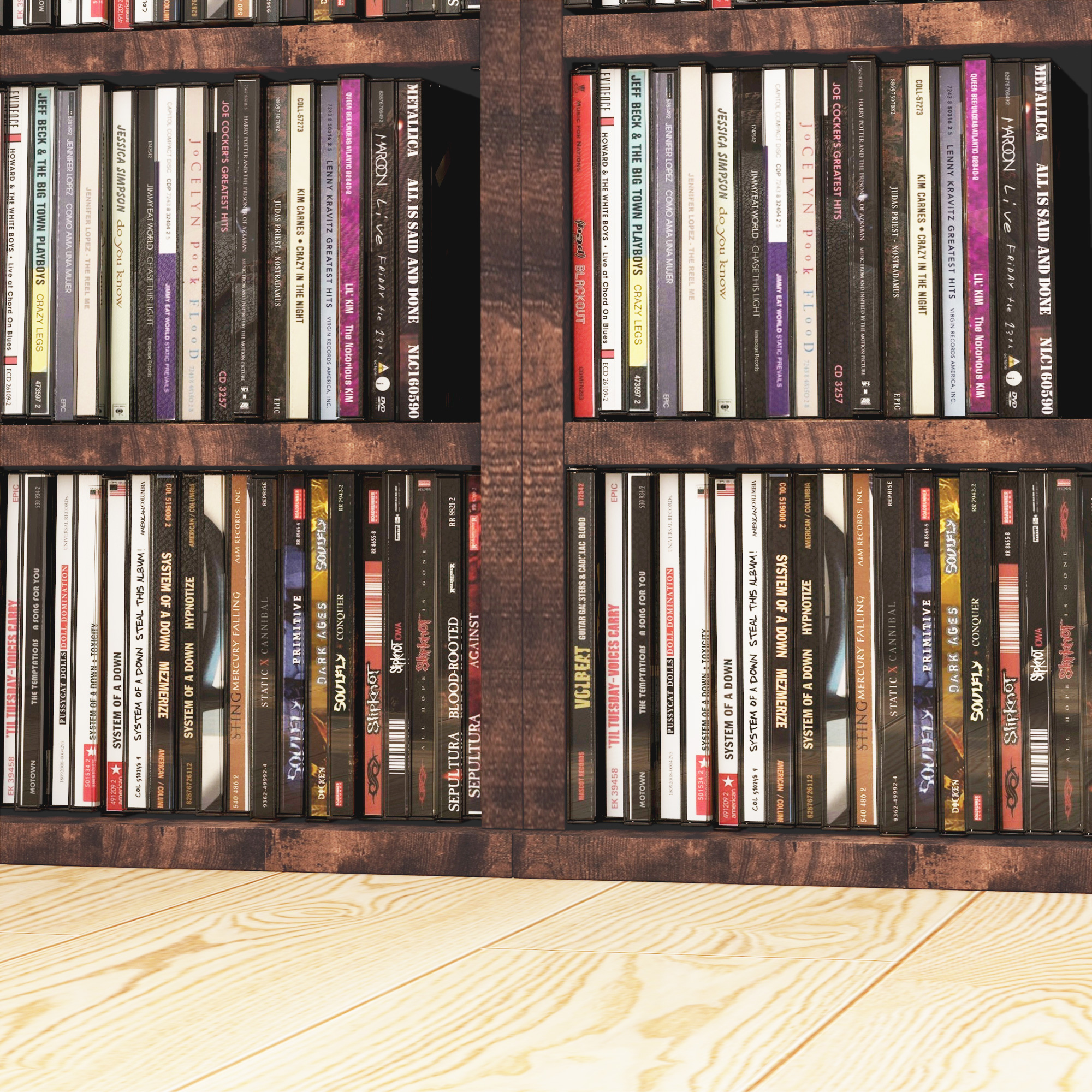 HOMCOM CD Media Display Shelf Unit Tower Rack with Adjustable Shelves, Set of 2