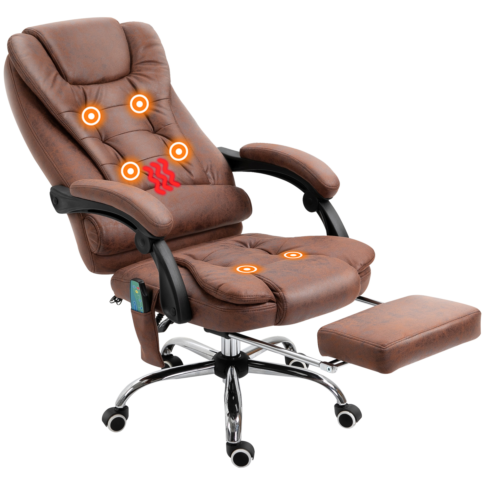 Vinsetto Heated Points Vibration Massage Executive Office Chair