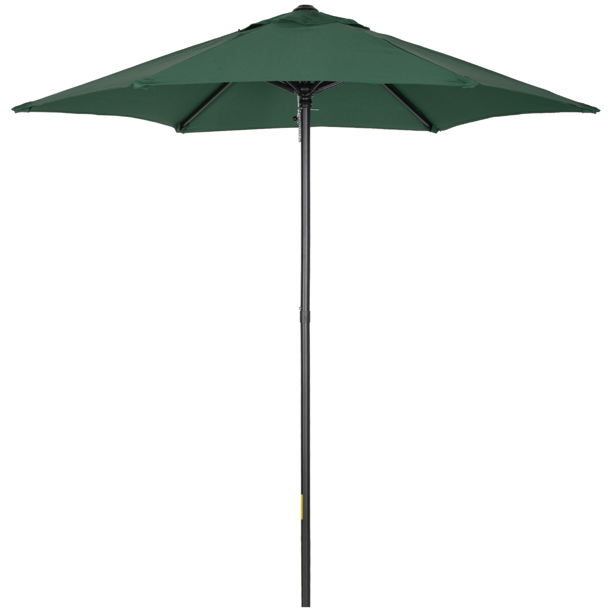 Outsunny Parasol Mástil de Aluminio Ø2x2 m con Techo de Ventilación y Poste Desmontable Verde