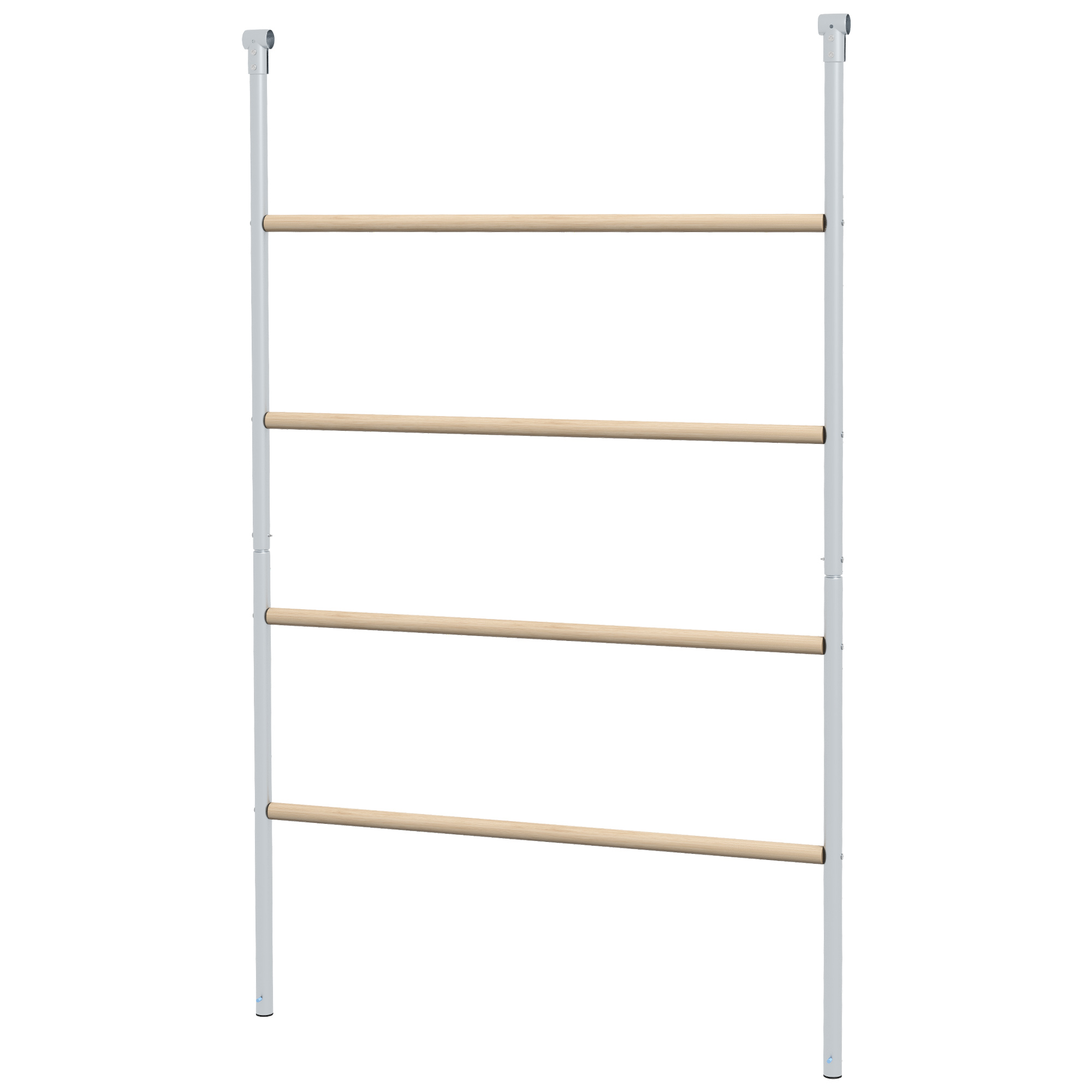 Meilleurs prix pour PawHut Grand perchoir échelle pour poules 4 niveaux avec barreaux en bois et structure métal 140 x 86 x 2,5 cm argent naturel