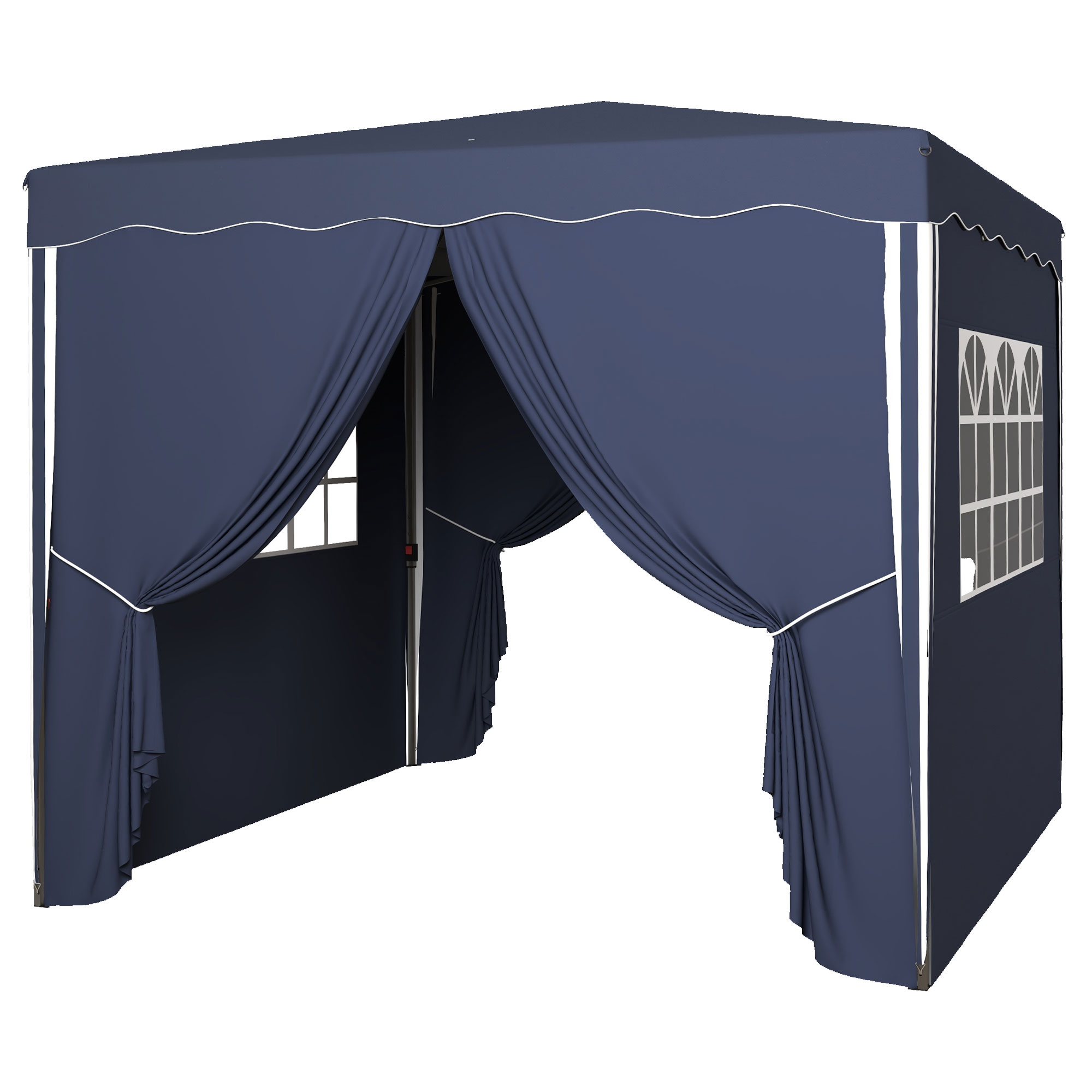 Outsunny opvouwbare partytent, pop-up paviljoen, staal oxford mesh, met tas, crèmewit, 5,9 x