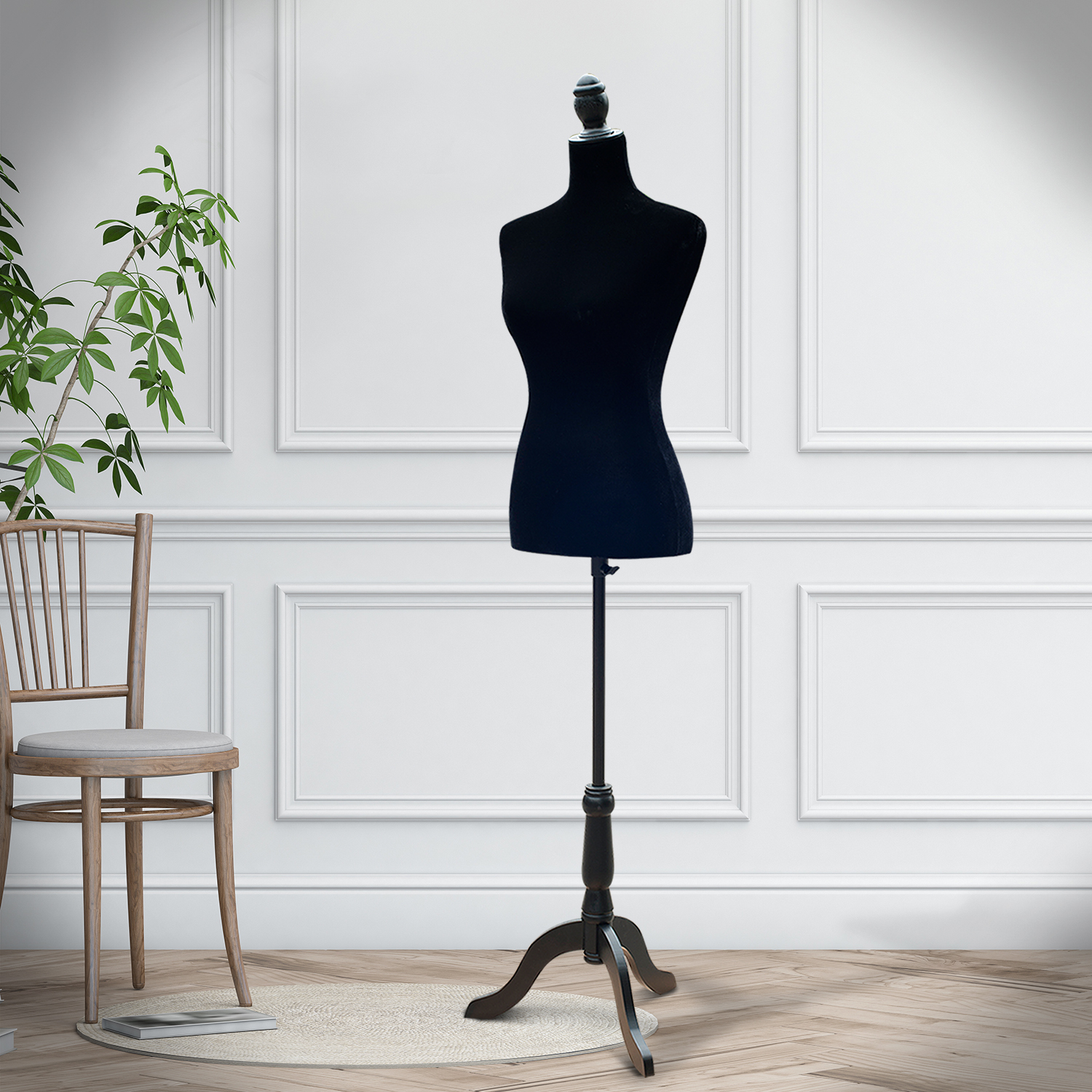 Manichino nero femmina in posa 56 in piedi Modello 3D $20 - .stl .obj