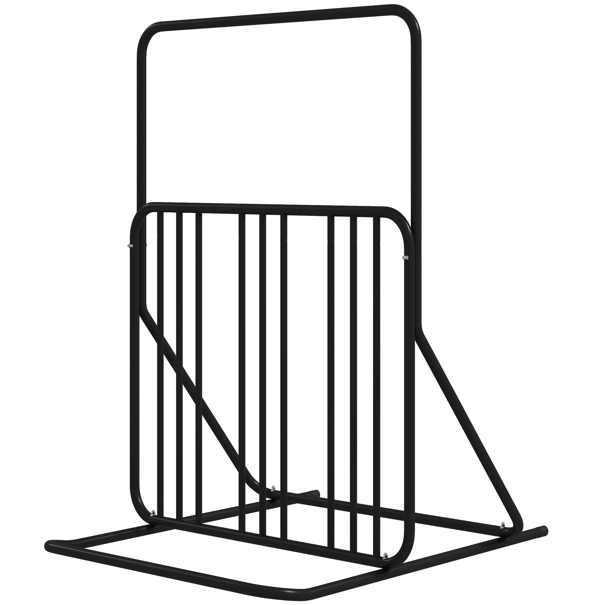DURHAND fietsenrek, stevig voor 4 fietsen, weerbestendig met extra beugel, eenvoudig te monteren, 102 x 92 x 130 cm, zwart | Aosom.nl