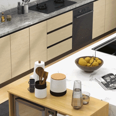 HOMCOM Mobiletto per Microonde con Foro Passacavi 90x40x98.5cm