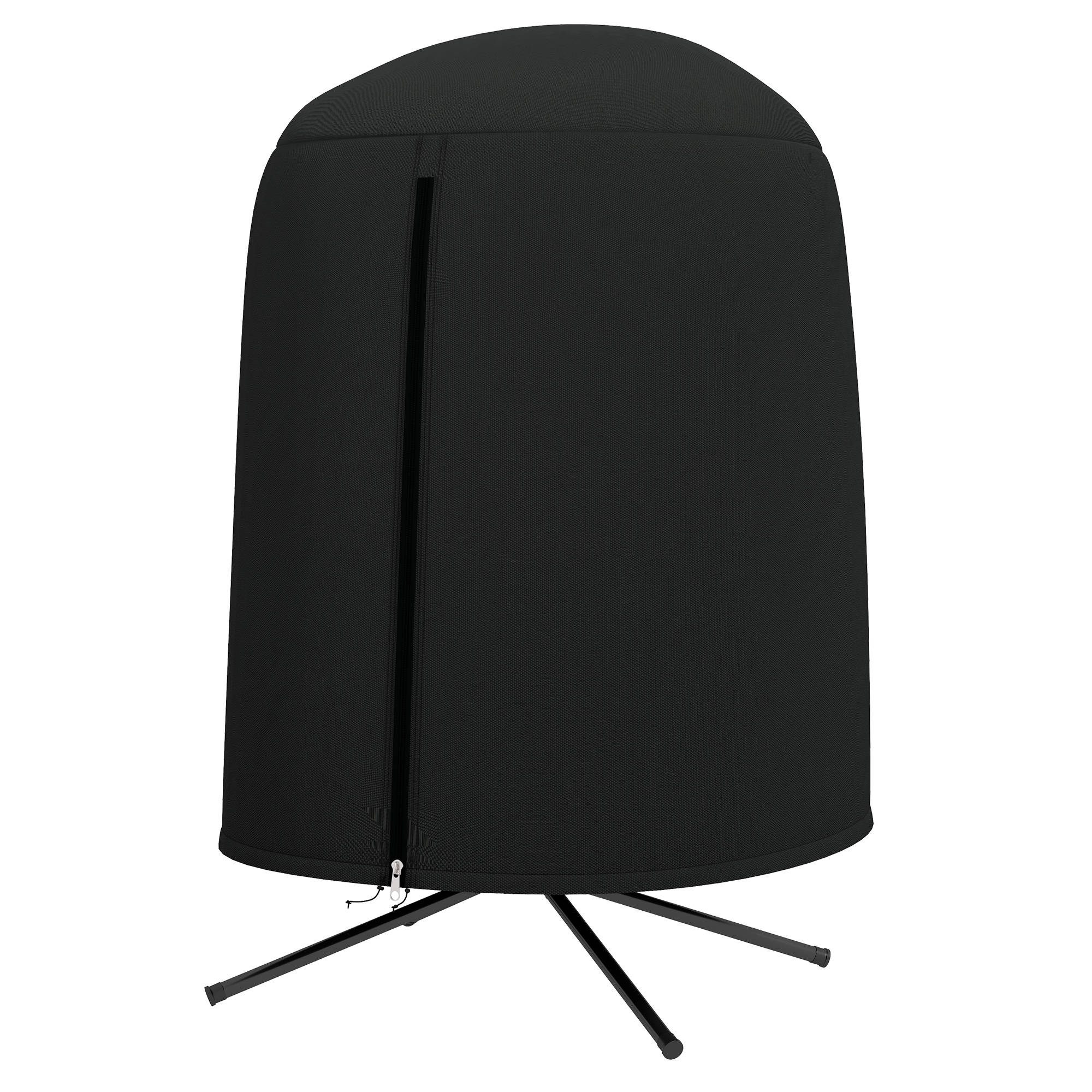 Outsunny beschermhoes voor hangstoel, waterdicht en stofdicht, UV-bestendig, duurzaam polyester, Ø128 x 190 cm, zwart | Aosom.nl