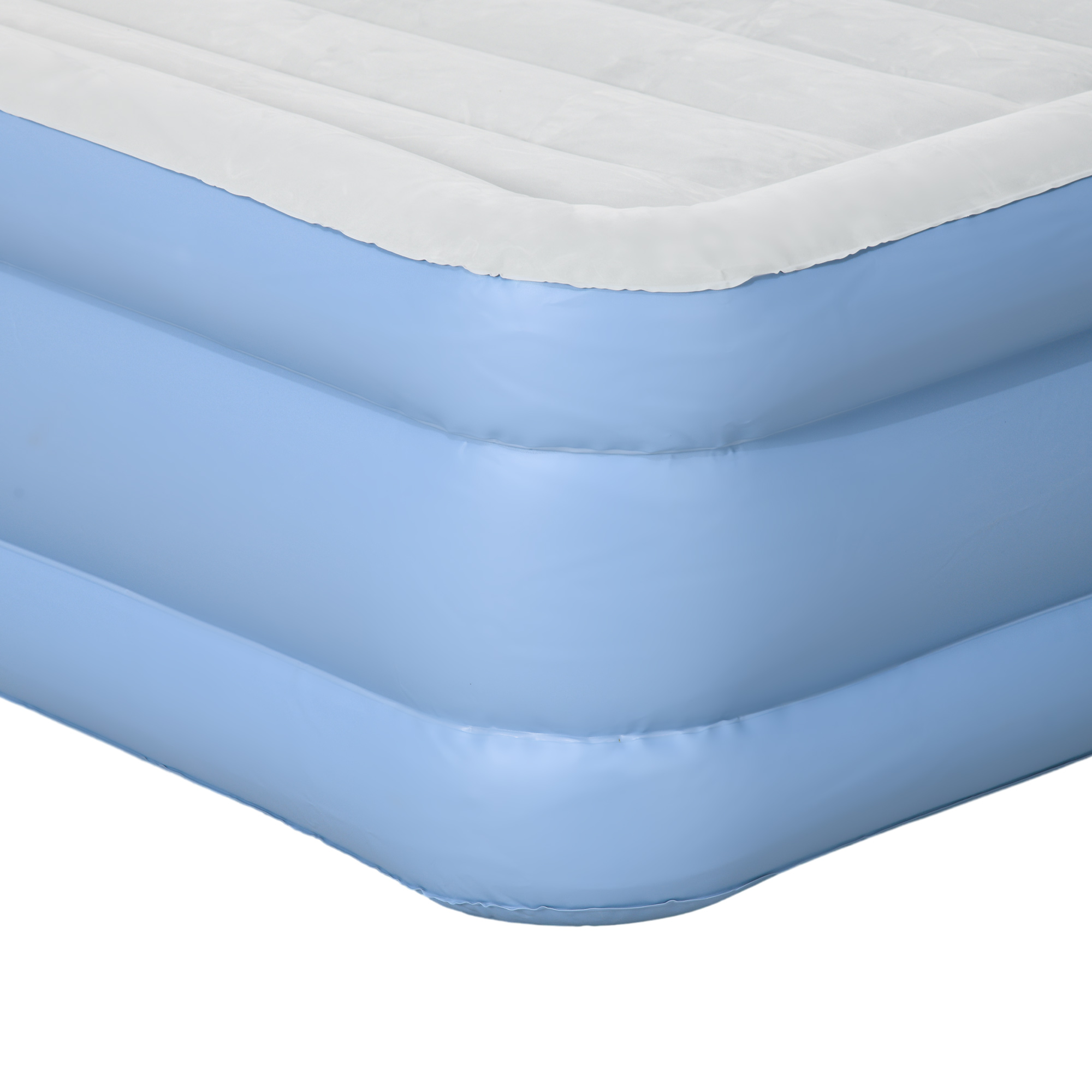 Outsunny Comfortable Single Inflatable Air Mattress, with Quick-Fill Built-In Electric Pump
