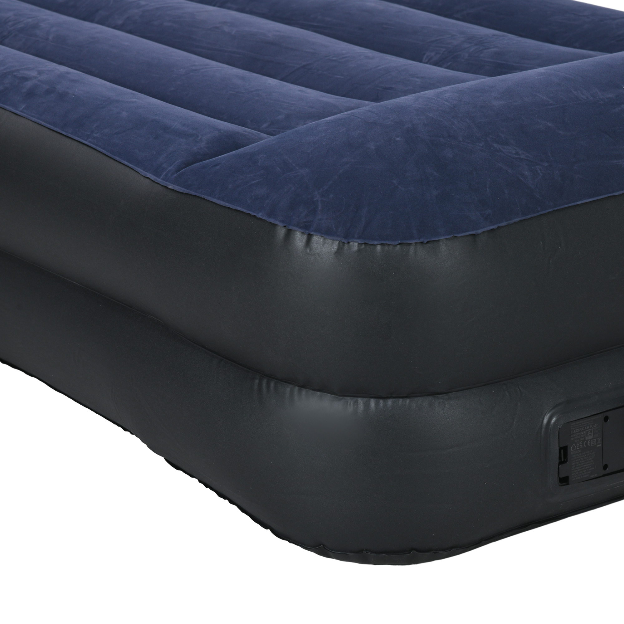 Outsunny Queen Inflatable Air Mattress with Built-in Electric Pump, Integrated Pillow for Comfortable Sleep