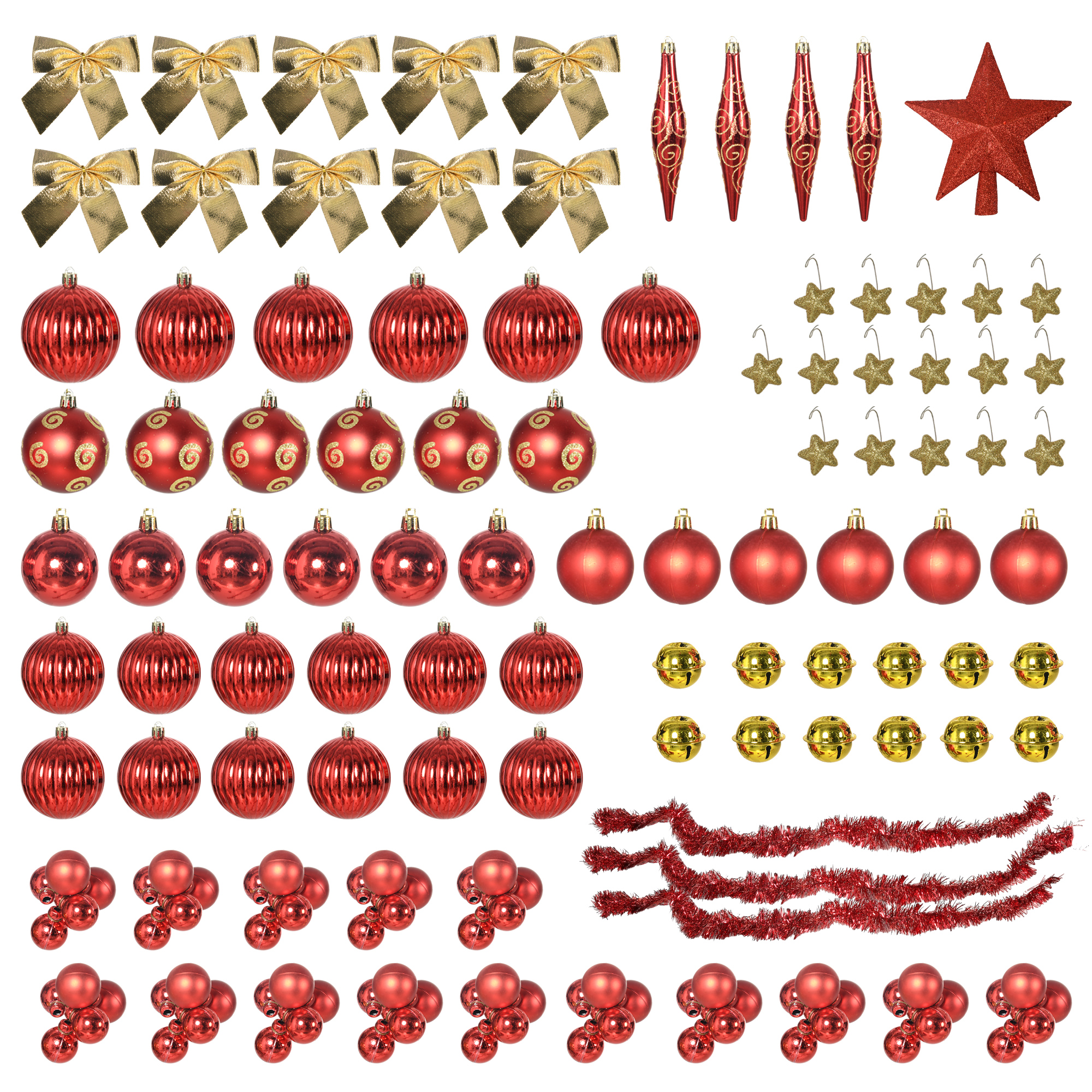 HOMCOM 6' Artificial Prelit Christmas Trees Holiday DÃ©cor with Warm White LED Lights, Auto Open, Tinsel, Ball, Star
