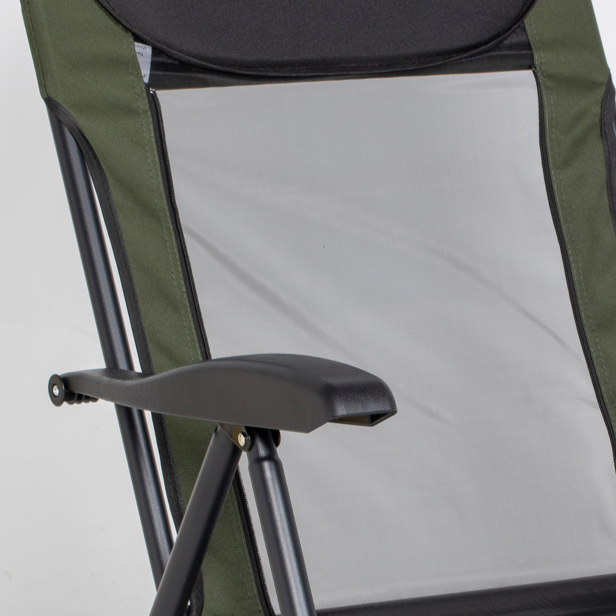 Outsunny Portable Fishing Chair with Foldable Metal Frame, Adjustable Legs for Outdoor Use, Green/Black