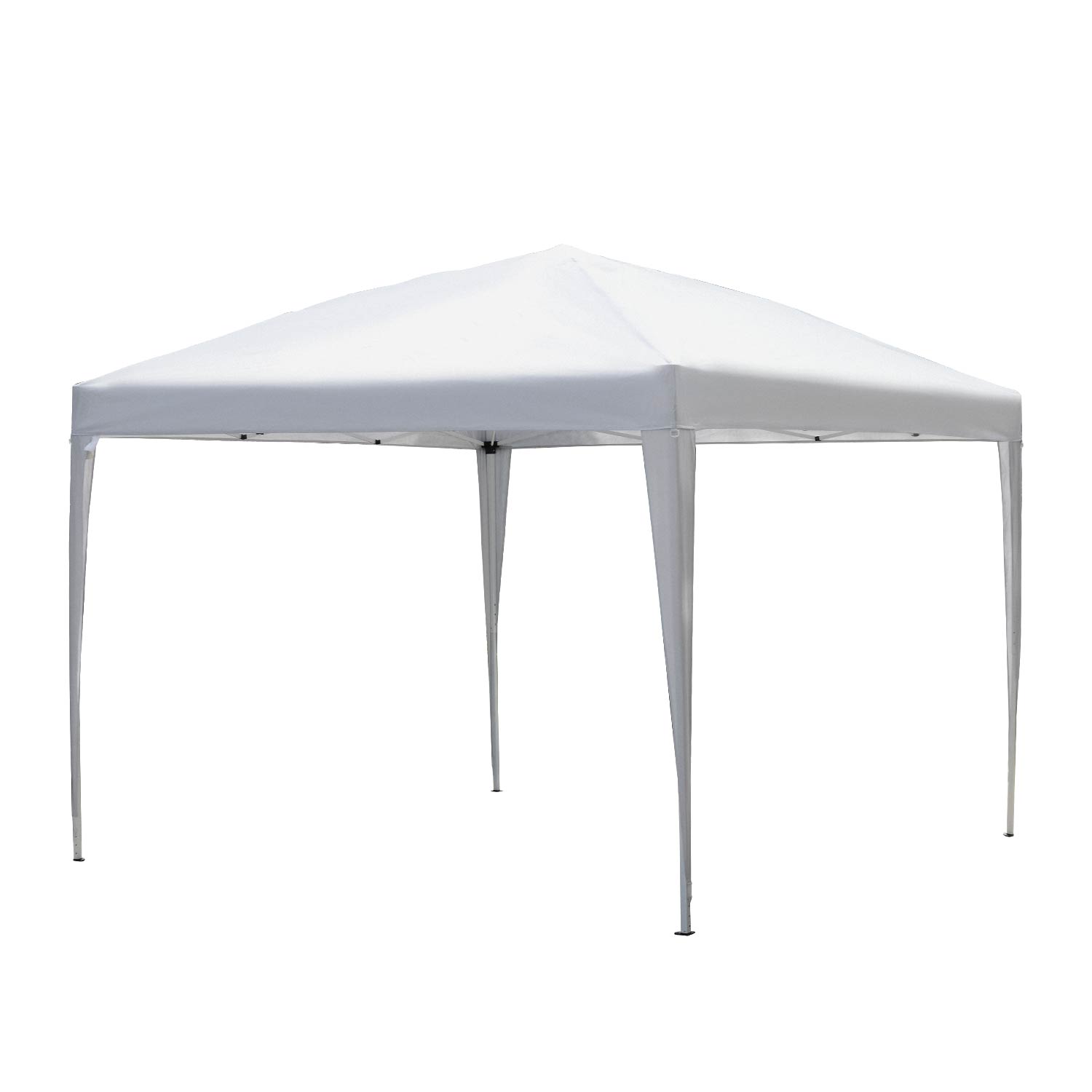 Outsunny Carpa Plegable 3x3 m con Bolsa de Transporte Altura Ajustable Anti-UV e Impermeable para Terraza Patio Playa Blanco