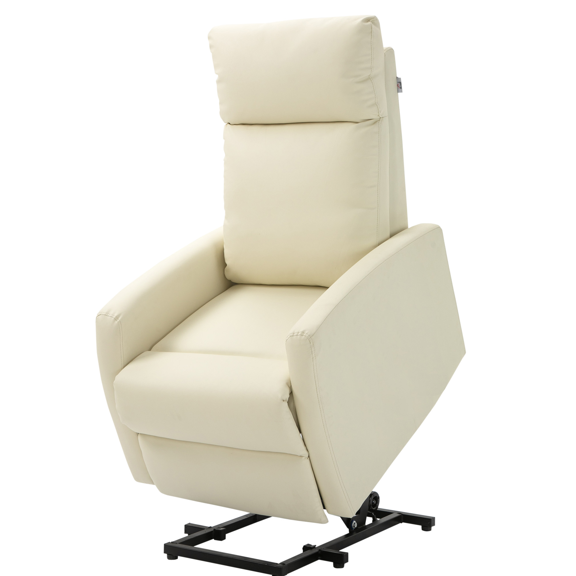 HOMCOM Sillón Levanta Personas Sillón Relax Eléctrico Sillón Elevador Reclinable 145° con Control Remoto 67x95x105 cm Crema