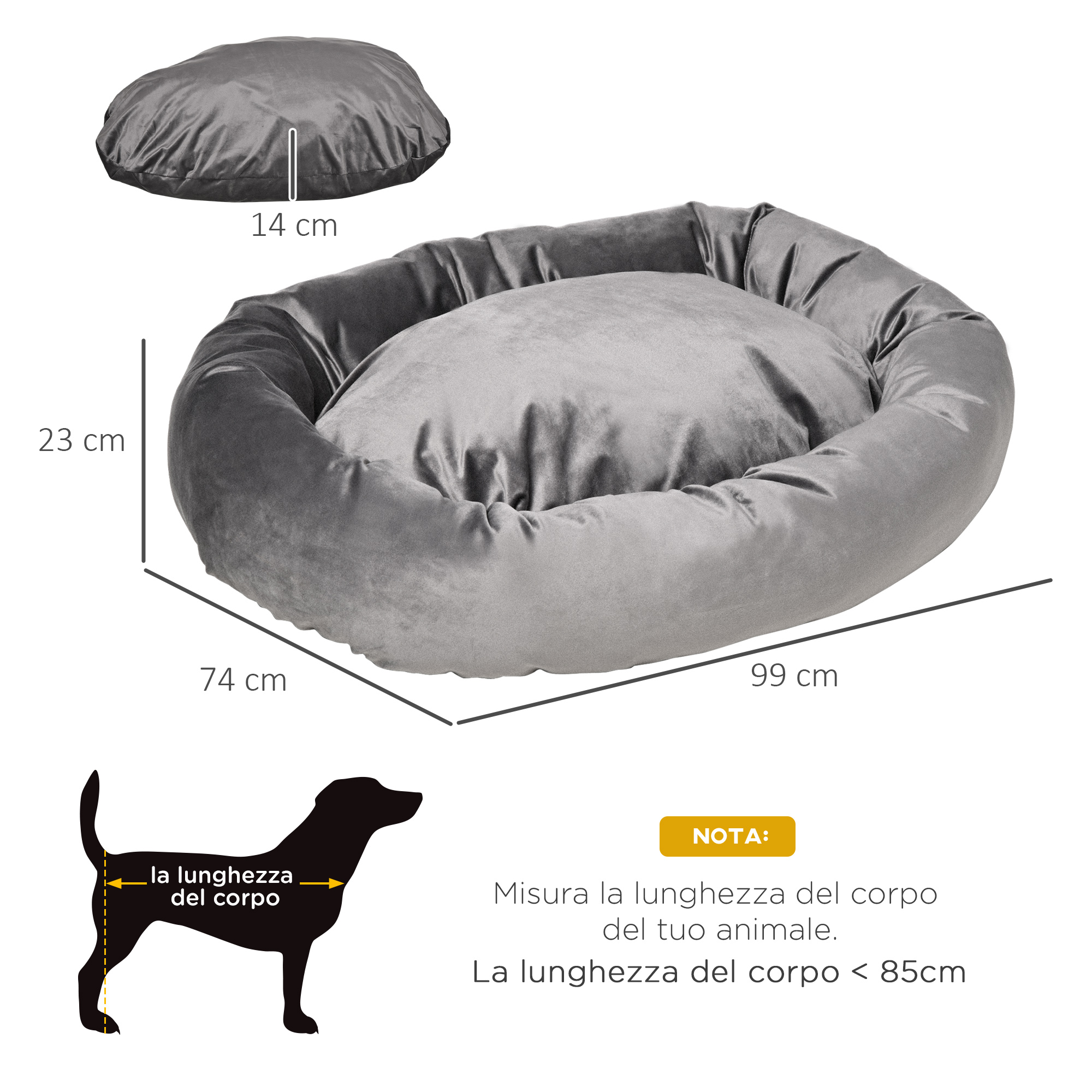 Fodera Lavabile Per Lettino Cani E Gatti | Taglia XXL, Tessuto Oxford, Rimovibile E Impermeabile