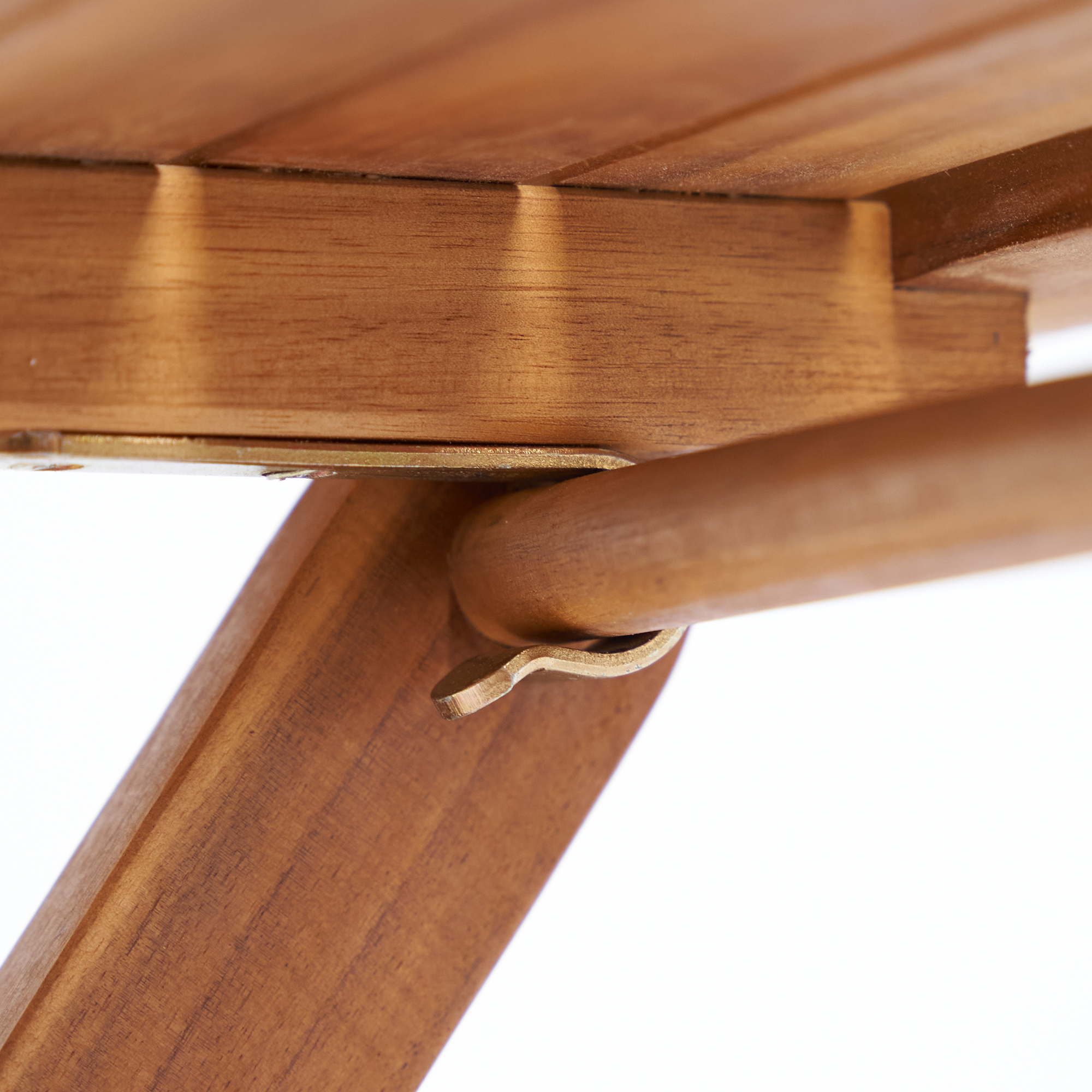 Outsunny Three-Piece Wooden Folding Bistro Dining Set - Natural