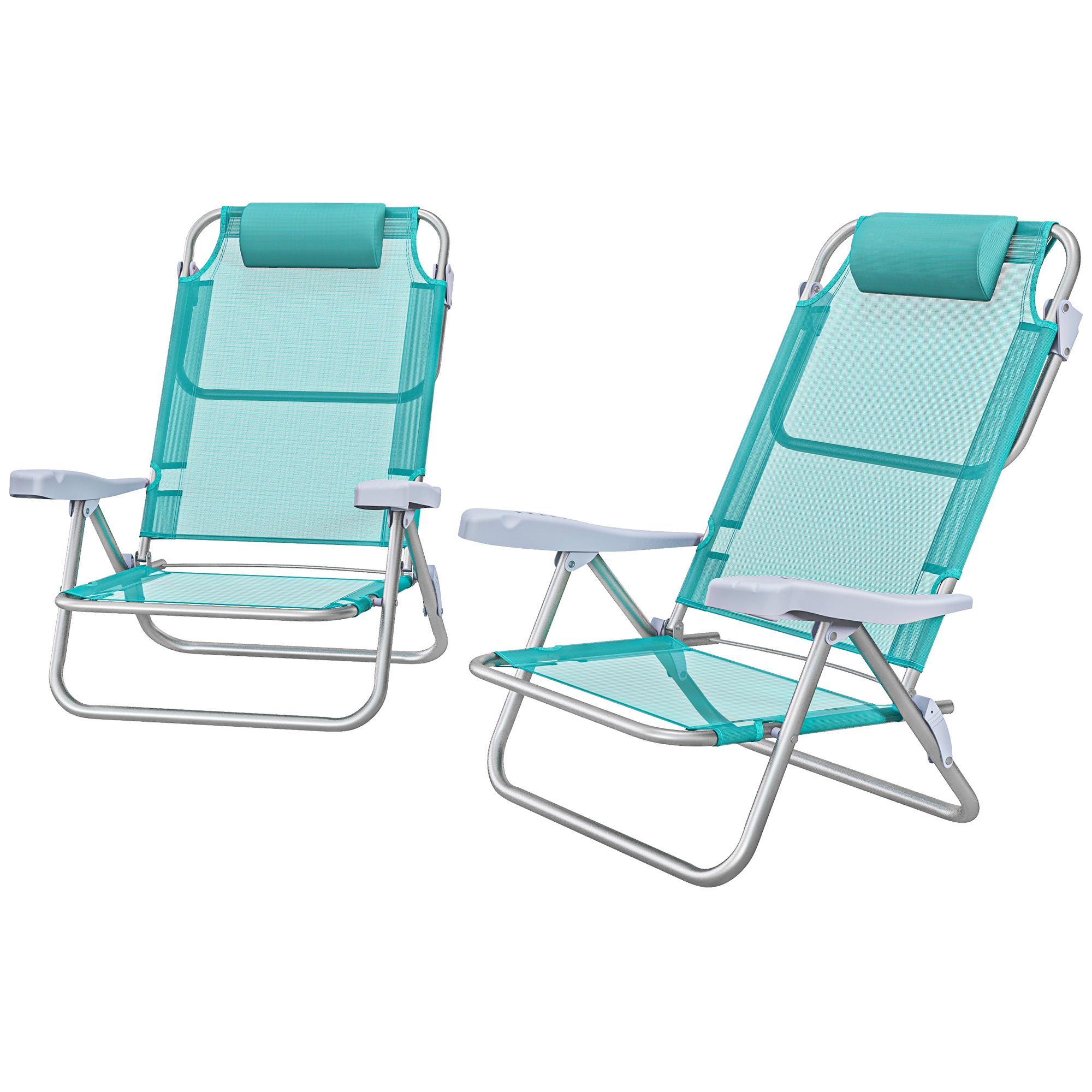 Lot De 2 Chaises Pliantes Vintage Jaunes - Bois Et Toile, Portables Pour Camping/pêche - Occasion En Bon état