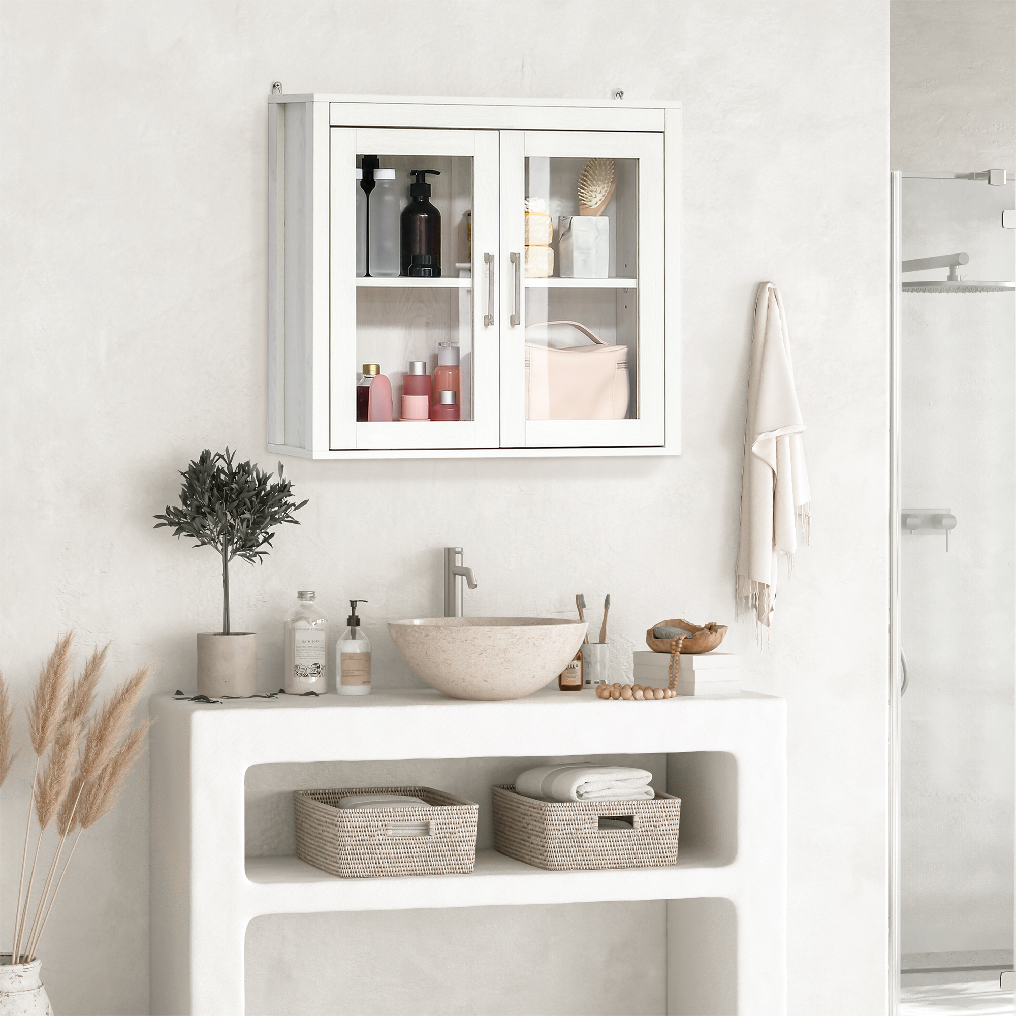 YITAHOE Arario Para Baño De Pared, Oderno Ueble Para Baño