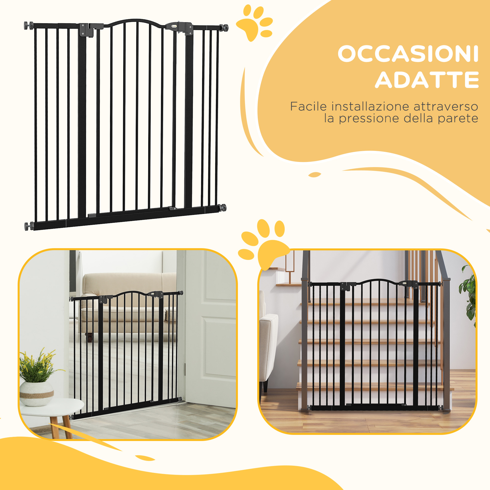 DOITOOL Kit Adattatore A U Per Maniglione Cancello Di Sicurezza - Prolunga Asta A Y Per Maniglia, Ricambio Per Cancello Bambini E Animali
