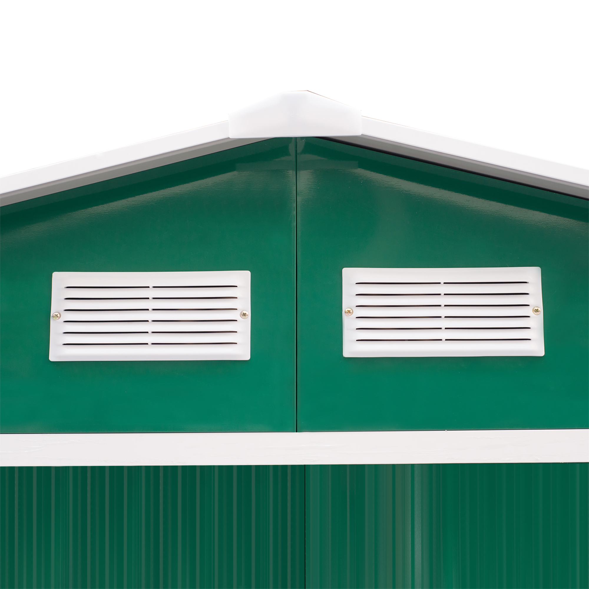 Outsunny Lockable Garden Shed Large Patio Tool Metal Storage Building Foundation Sheds Box Outdoor Furniture (9 x 6 FT, Green)