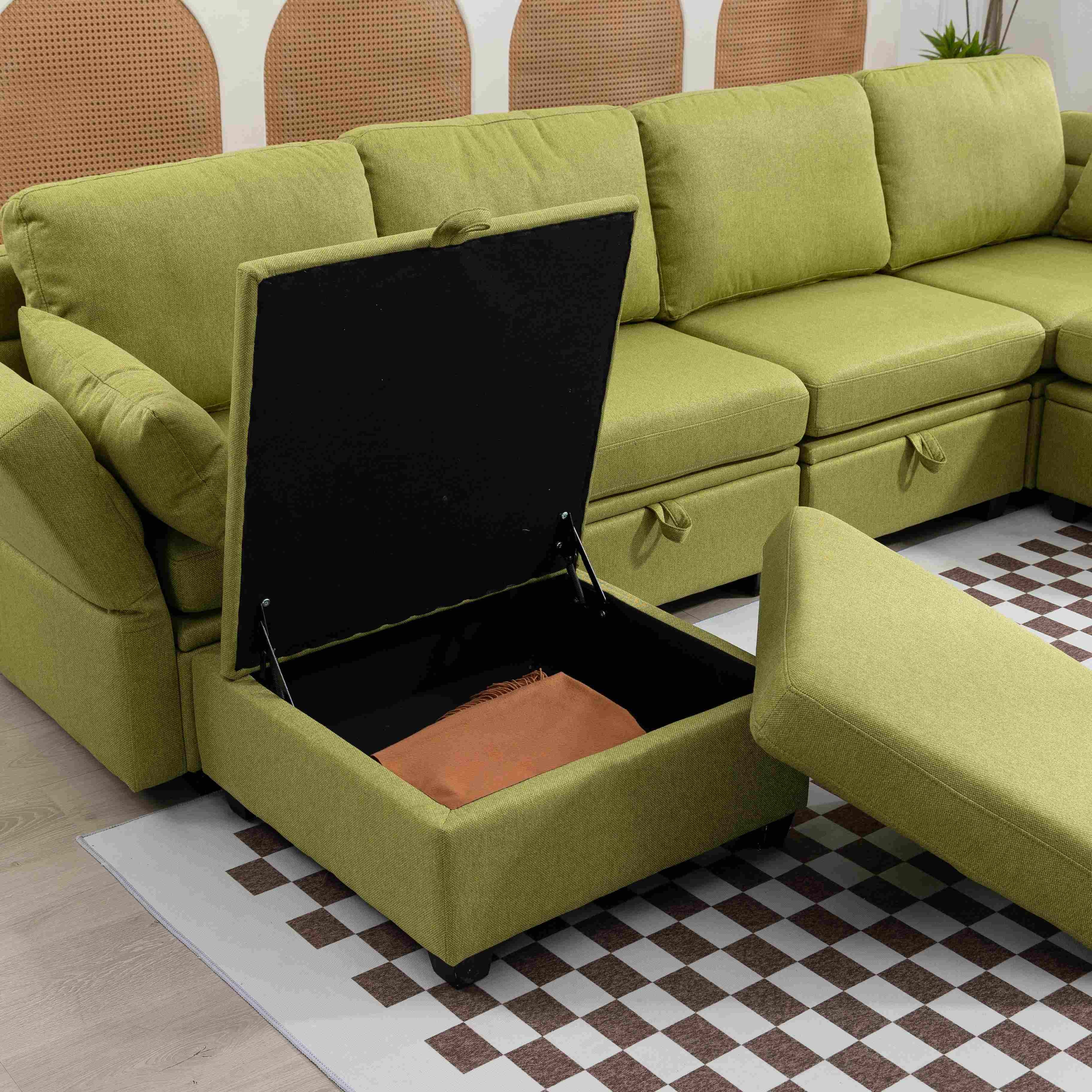 Divano Letto Angolare E Reversibile Con Contenitore Blu Anatra GRAHAM 49271 602fdfefa747b 1200 800 0