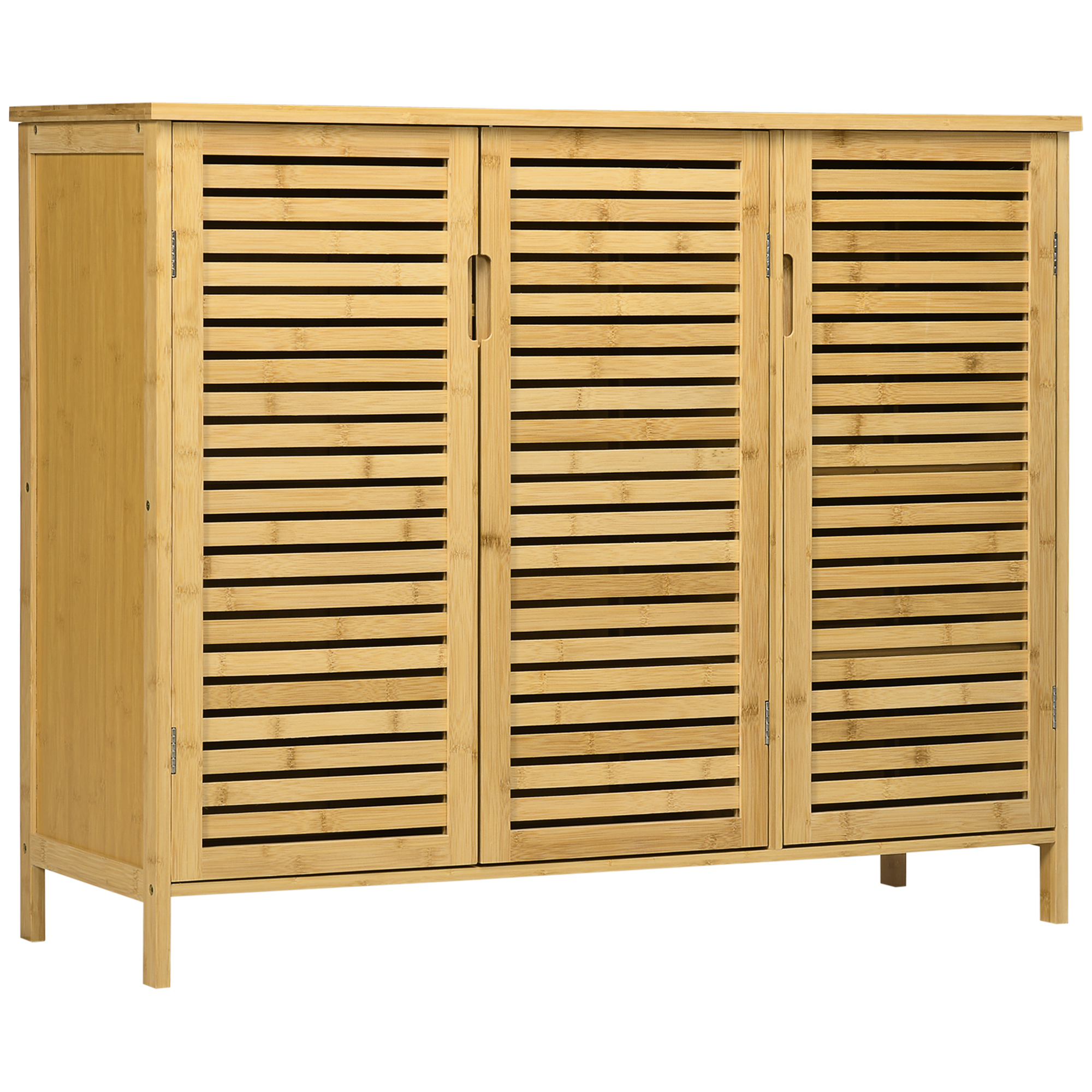 Carrello Multiuso HOMCOM A 3 Livelli In Bambù, 62x33x80 Cm, Naturale – Salvaspazio Per Casa