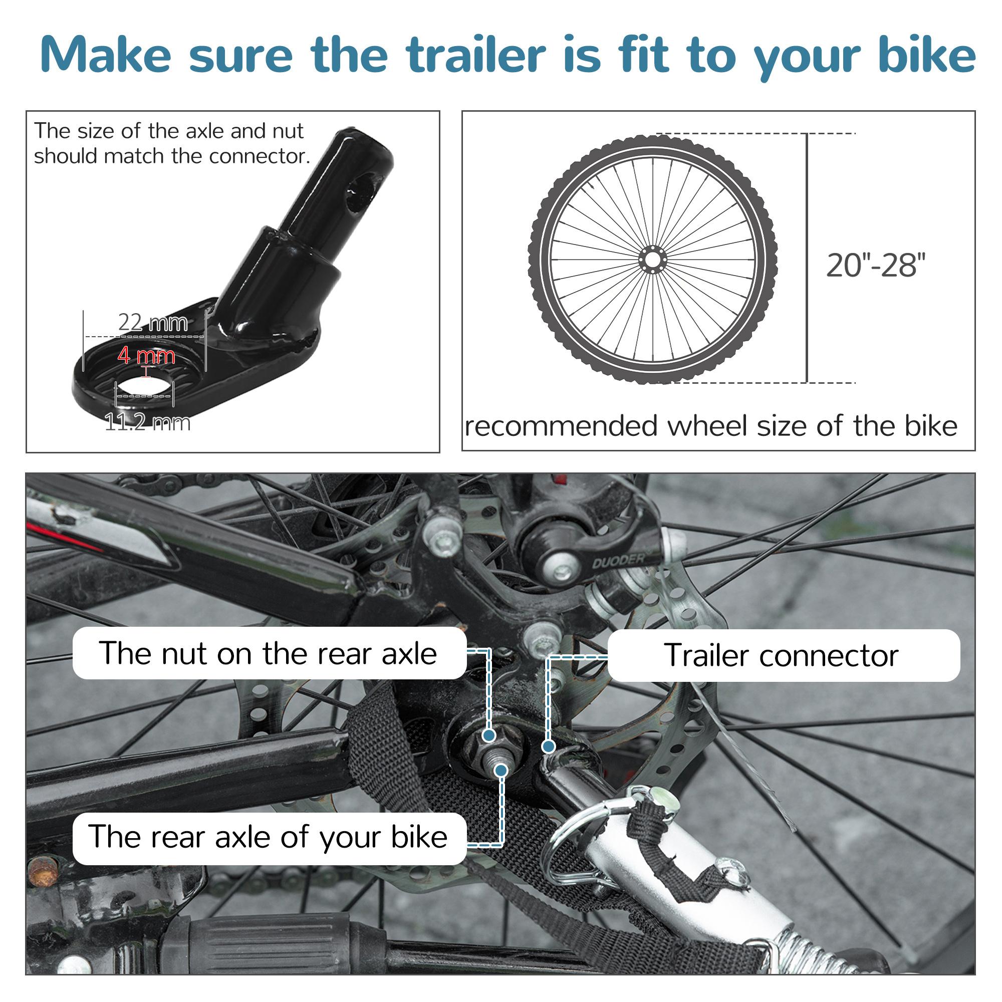 PawHut Dog Bike Trailer 2-IN-1 Steel Pet Cart Carrier for Bicycle with 360Â° Rotatable Front Wheel Reflectors Straps Cup Holder Water Resistant Blue
