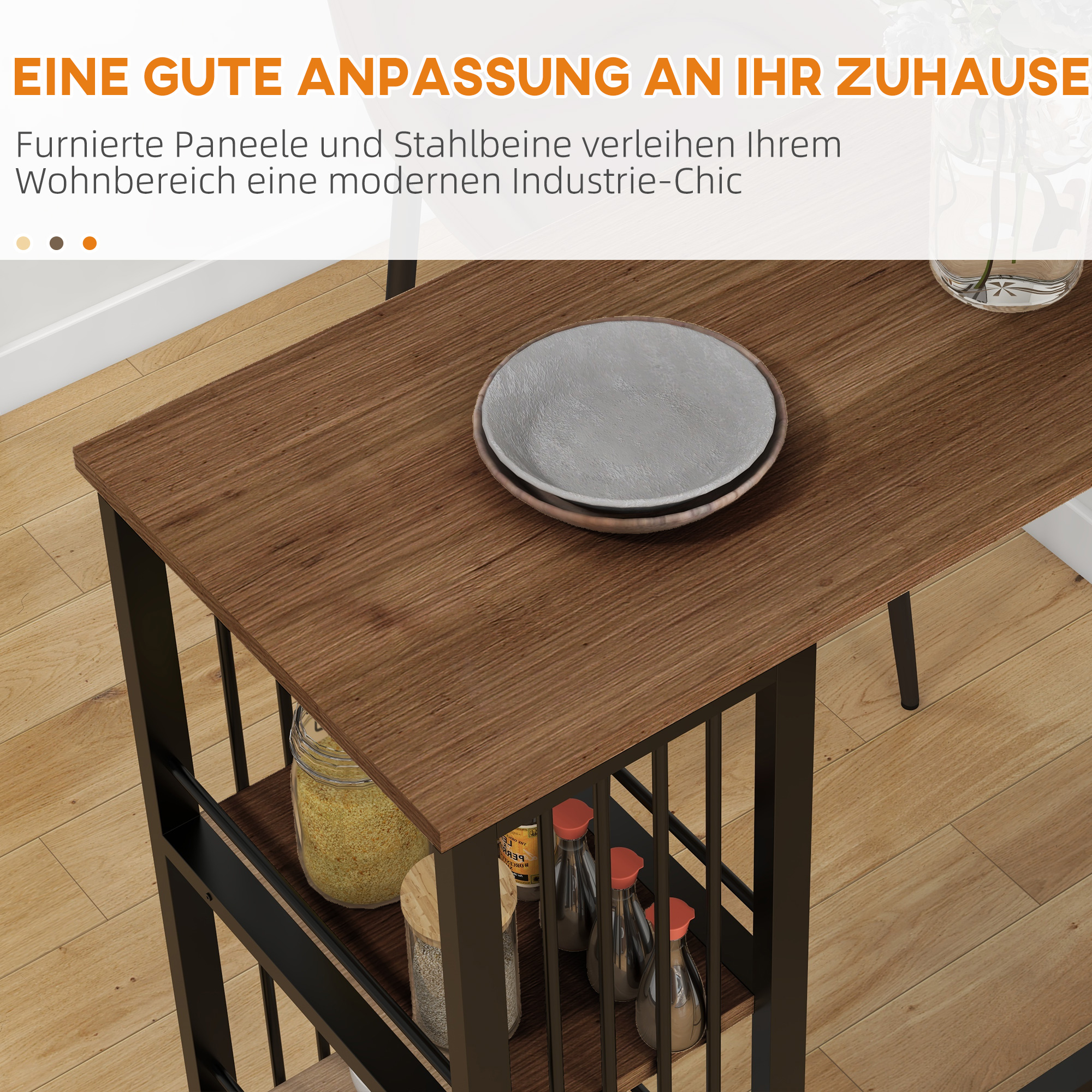 Industriële Stijl Eetkamertafel Witte Eettafel 140x80x76 Cm - MDF Marmer Look, Metalen Poten, Modern Keuken- Of Eetkamertafel MDF Tafel Marmerlook