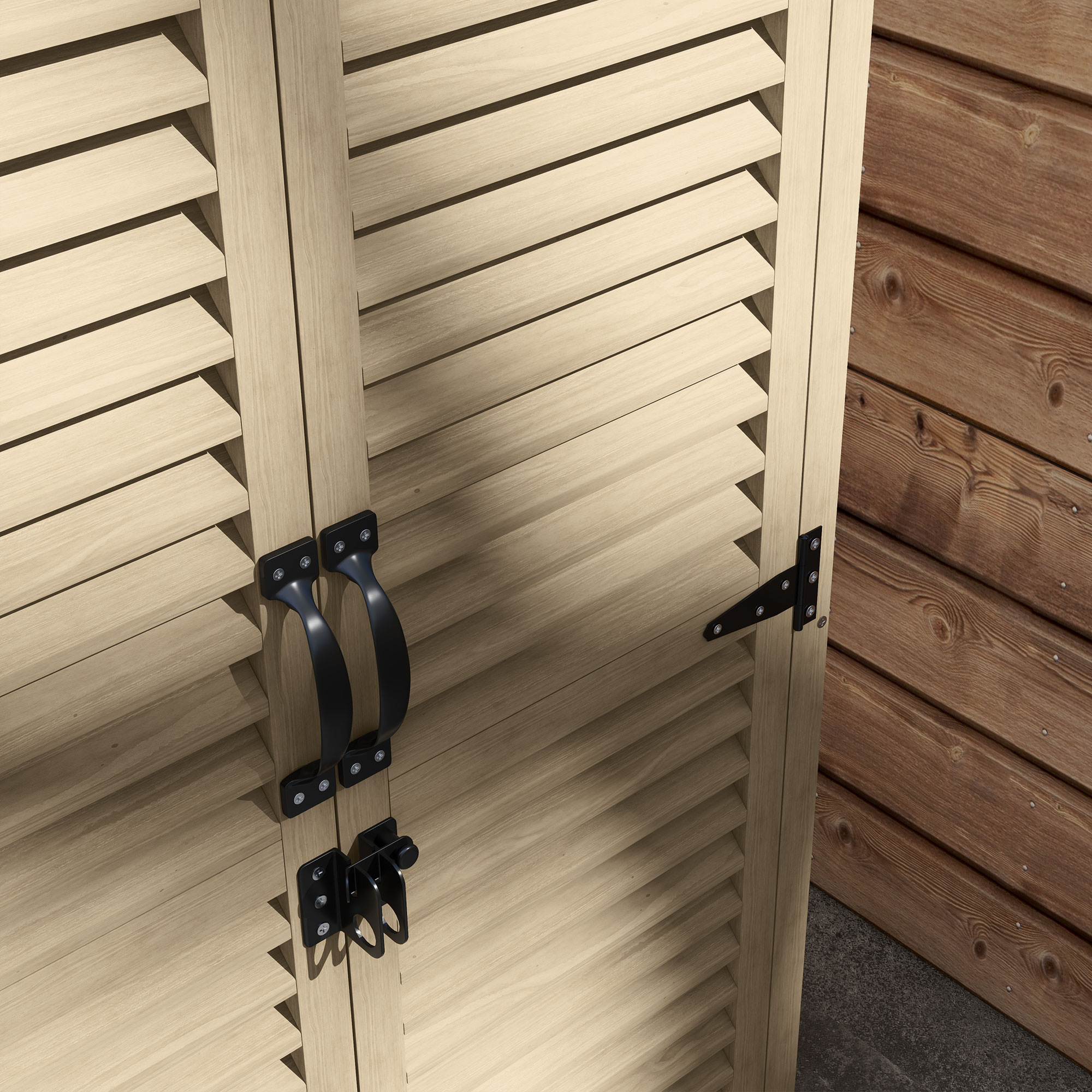  Magazie de Gradina din Lemn, Dulap de Depozitare [7]