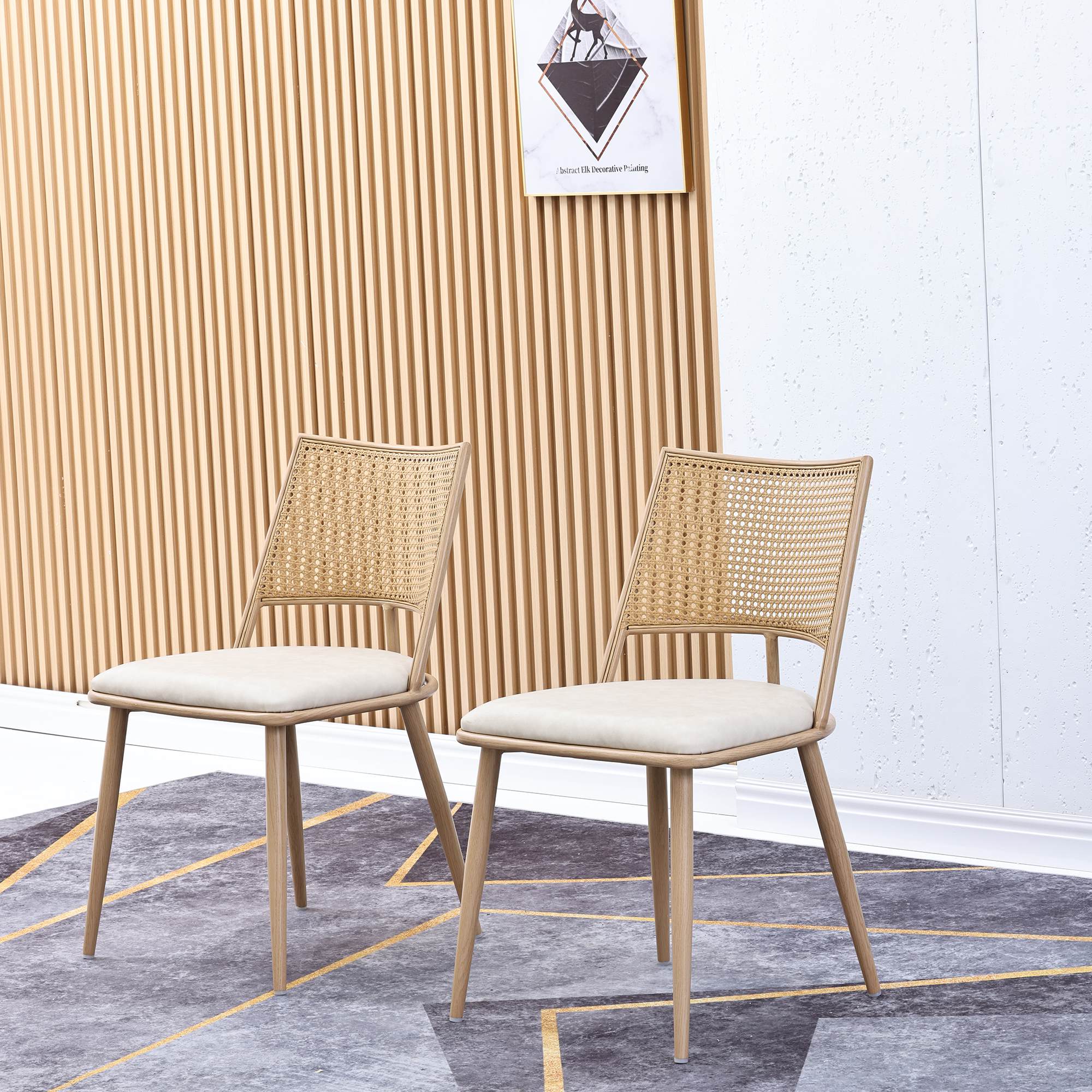 chairus chairus Set di 2 sedie da pranzo in ciniglia, sedie da