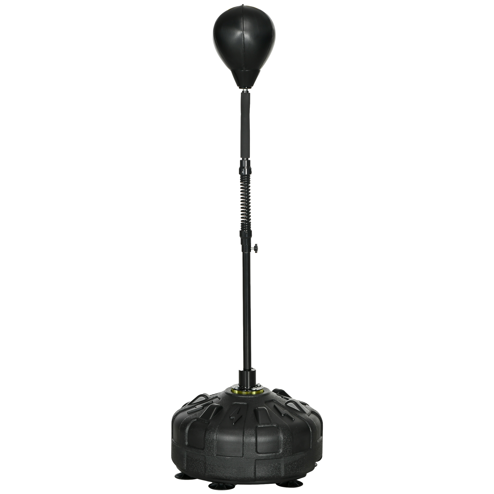 SPORTNOW Punchingball höhenverstellbar 145-180 cm, Boxsack mit Saugnapf, Speedball für effektives Training, Kunstleder schwarz Aosom.de