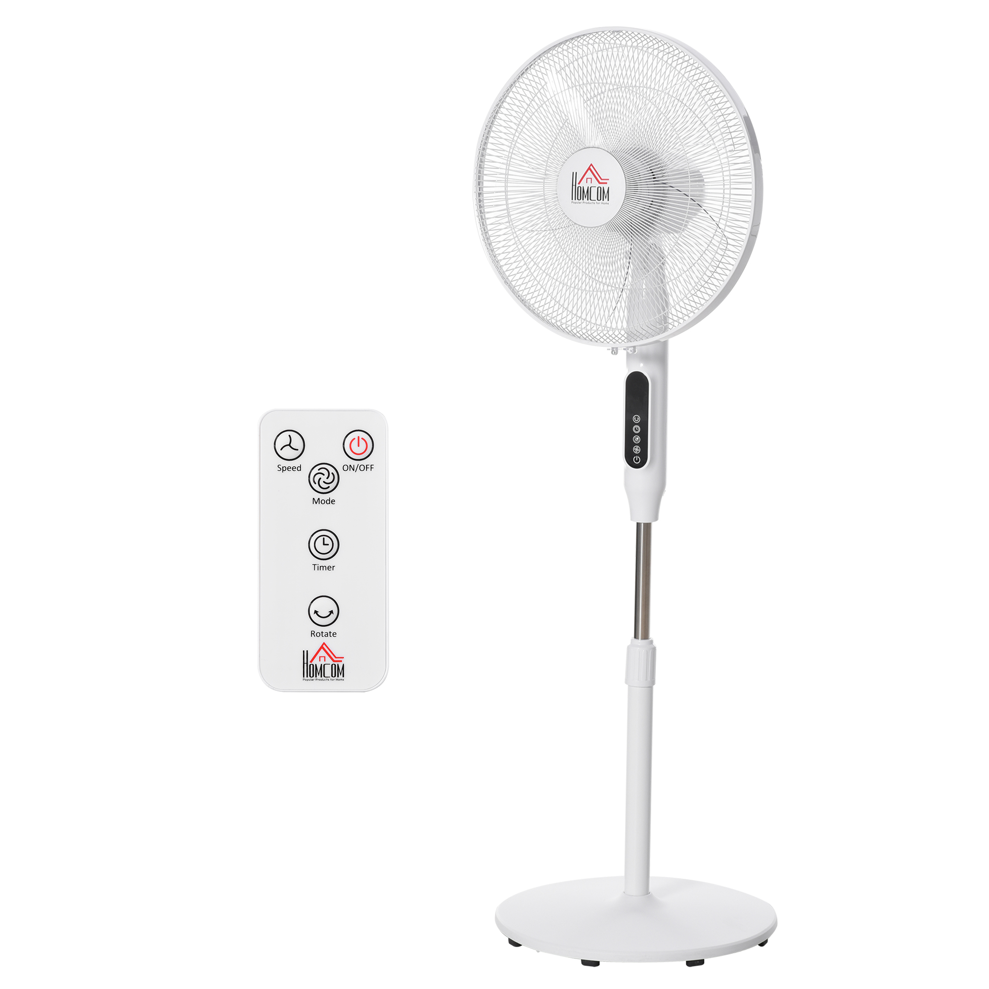 HOMCOM 138 cm Standventilator 5h Timer | Aosom.de