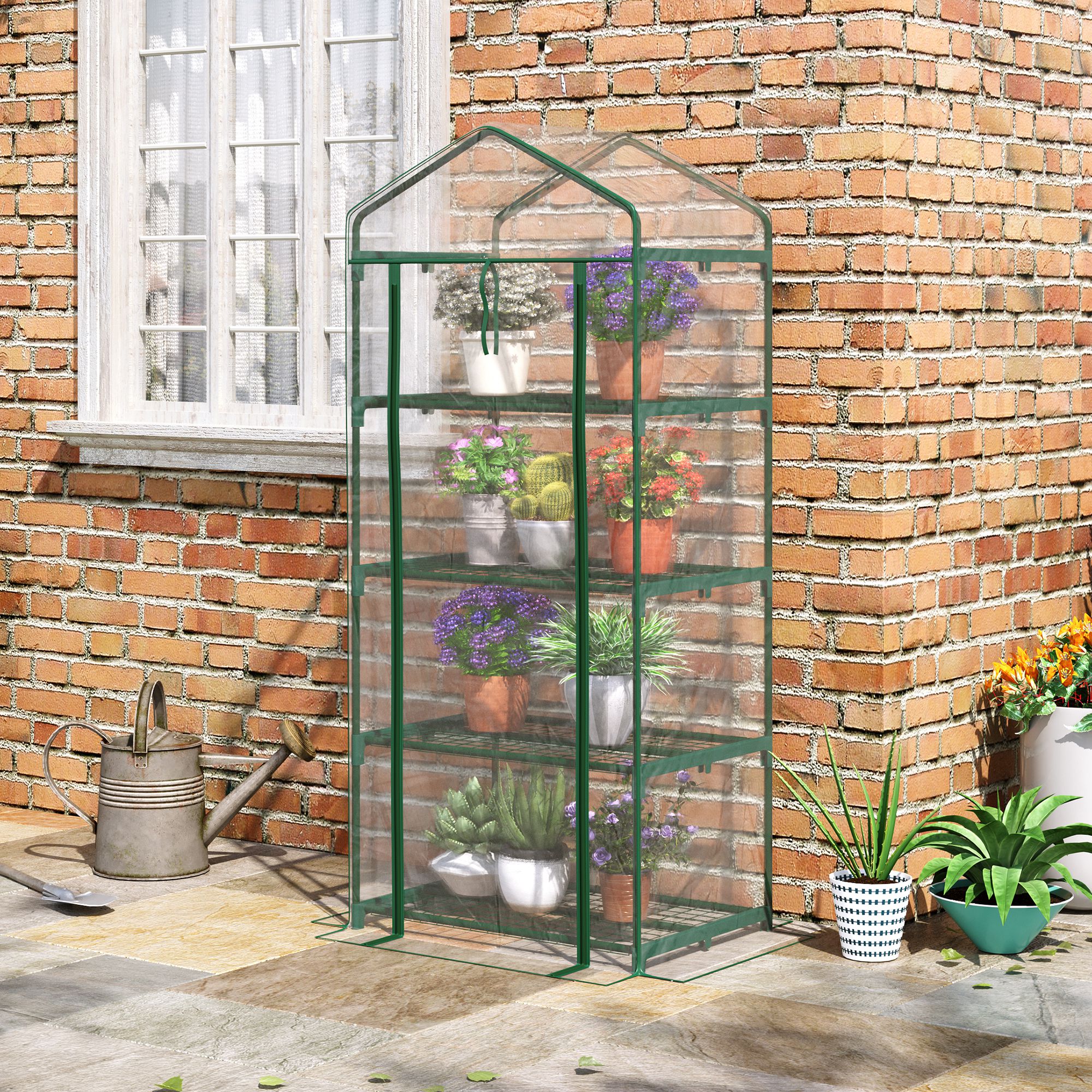 Outsunny Plant House Szklarnia 4 półki | Aosom.de | Aosom.pl