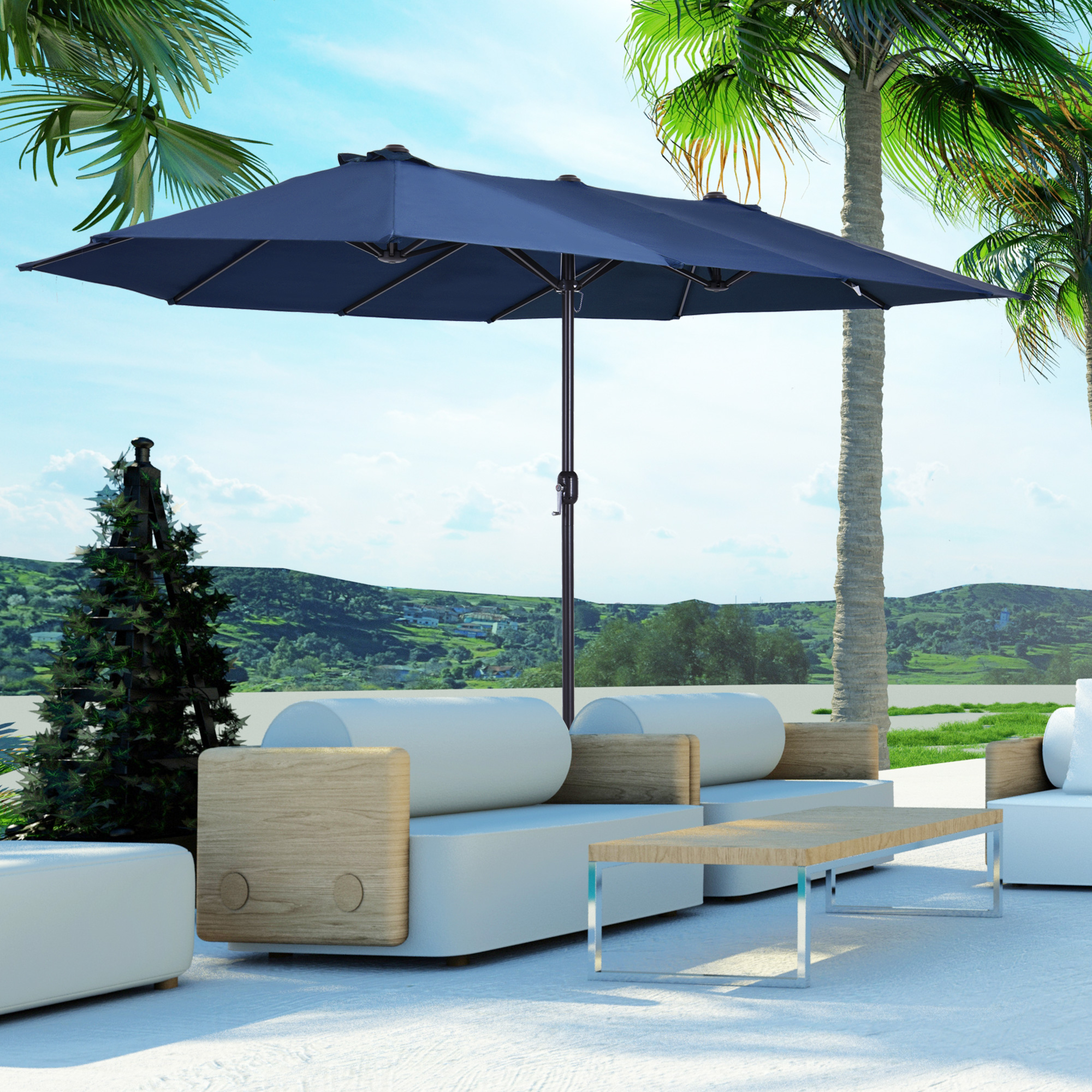 Parasol Outsunny 460 cm x 270 cm x 240 cm | Aosom.pl
