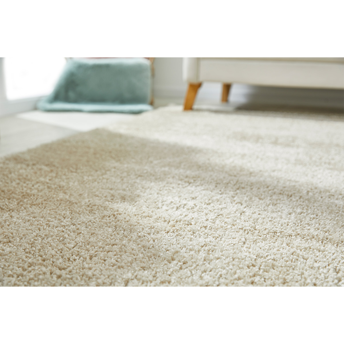 HOMCOM Hochflor Teppich Beige 150 x 80 x 4 cm   Aosom günstig online kaufen