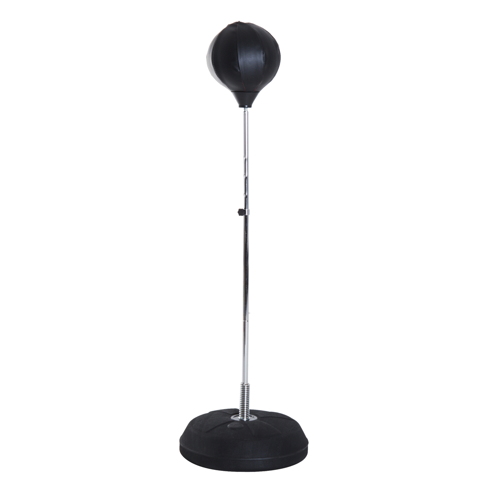 SPORTNOW Boxsack, Boxständer mit Handschuhe, Punchingball, 1,26-1,44 m Höhenverstellbarer Standboxball, Standboxtrainer für Boxing, Zuhause Kunstleder Schwarz Aosom