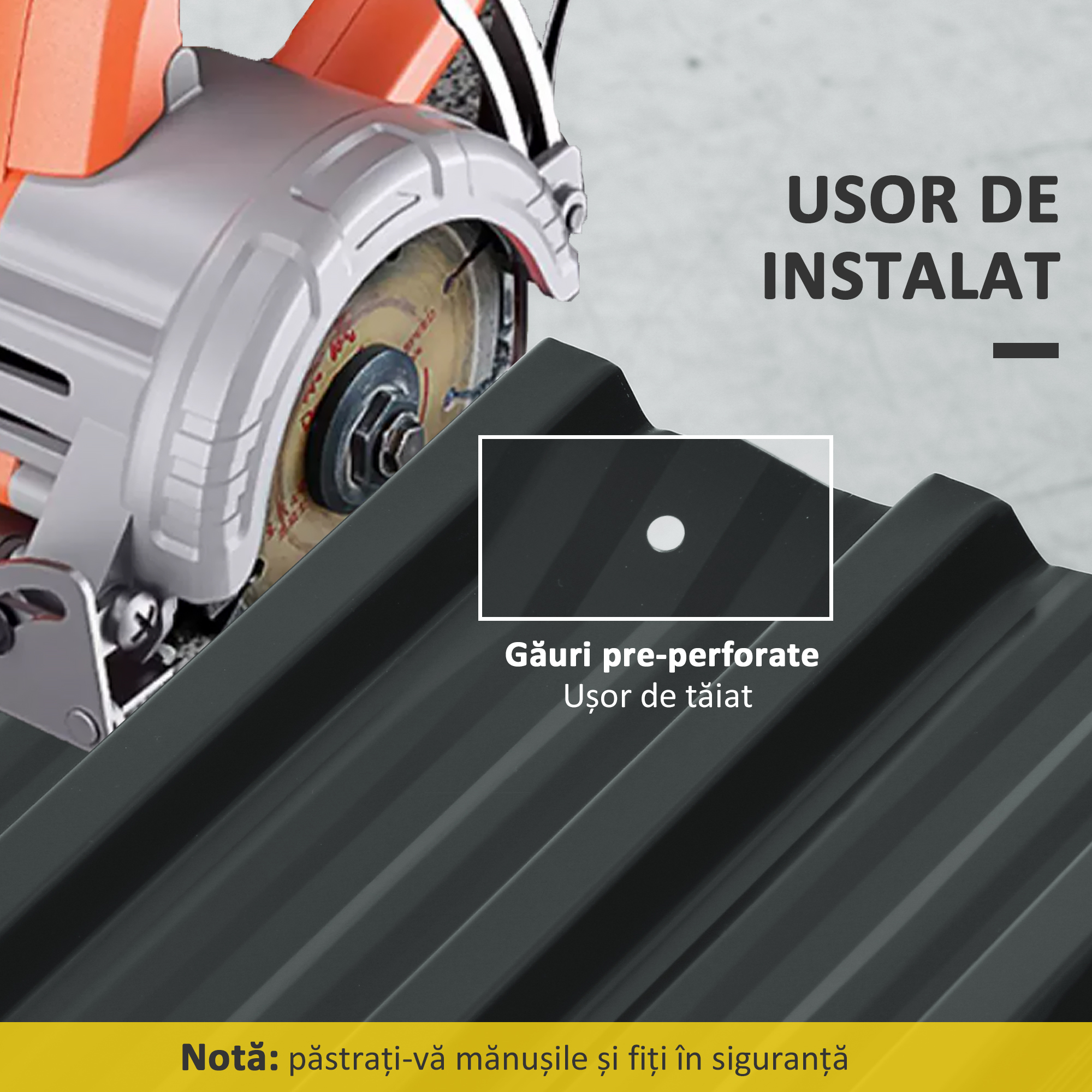  Panouri pentru Acoperis din Otel, 12 Foi Galvanizate pentru Acoperisuri si Pereti, 129x45 cm, Gri inchis [5]