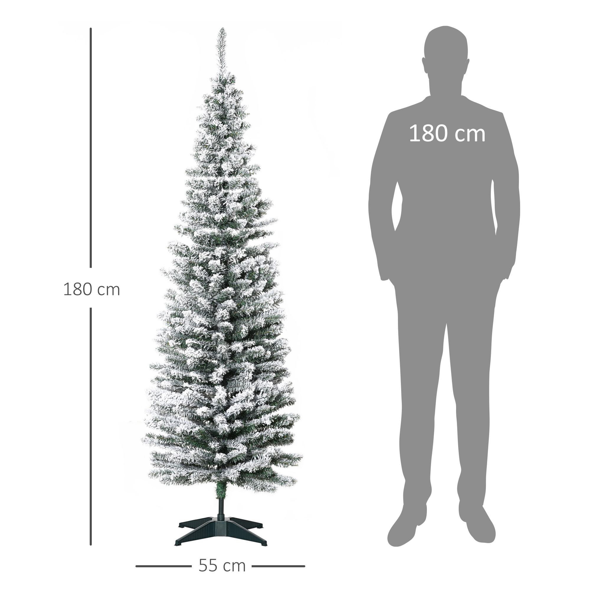 COSTWAY Kunstkerstboom met opvouwbaar systeem, PVC-naalden