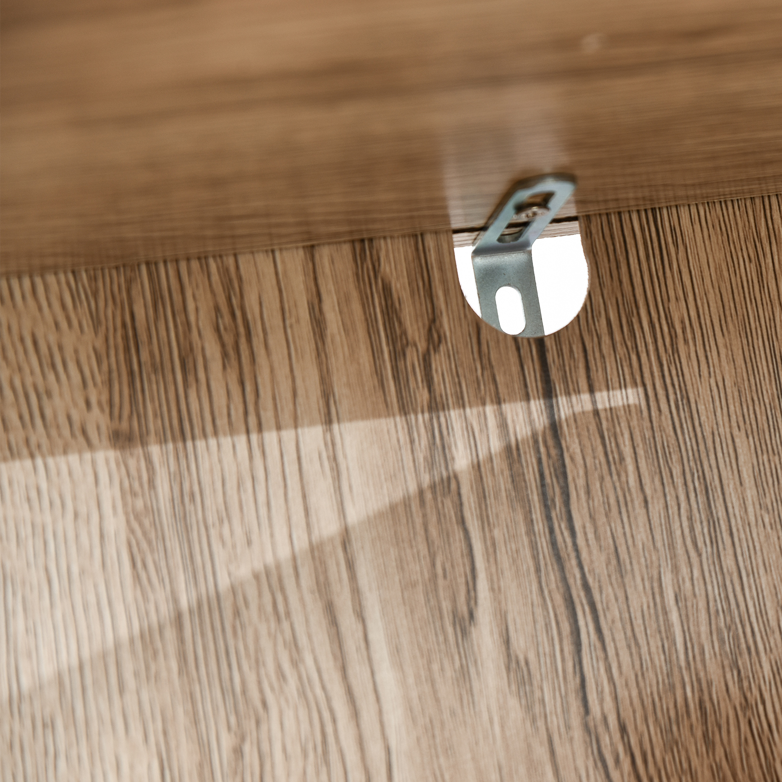 WeHome Colonna Bagno Salvaspazio 2 Ante E 6 Ripiani – Legno Melaminico, 30x140x24 Cm, Colore Legno Naturale, Mobile Multiuso