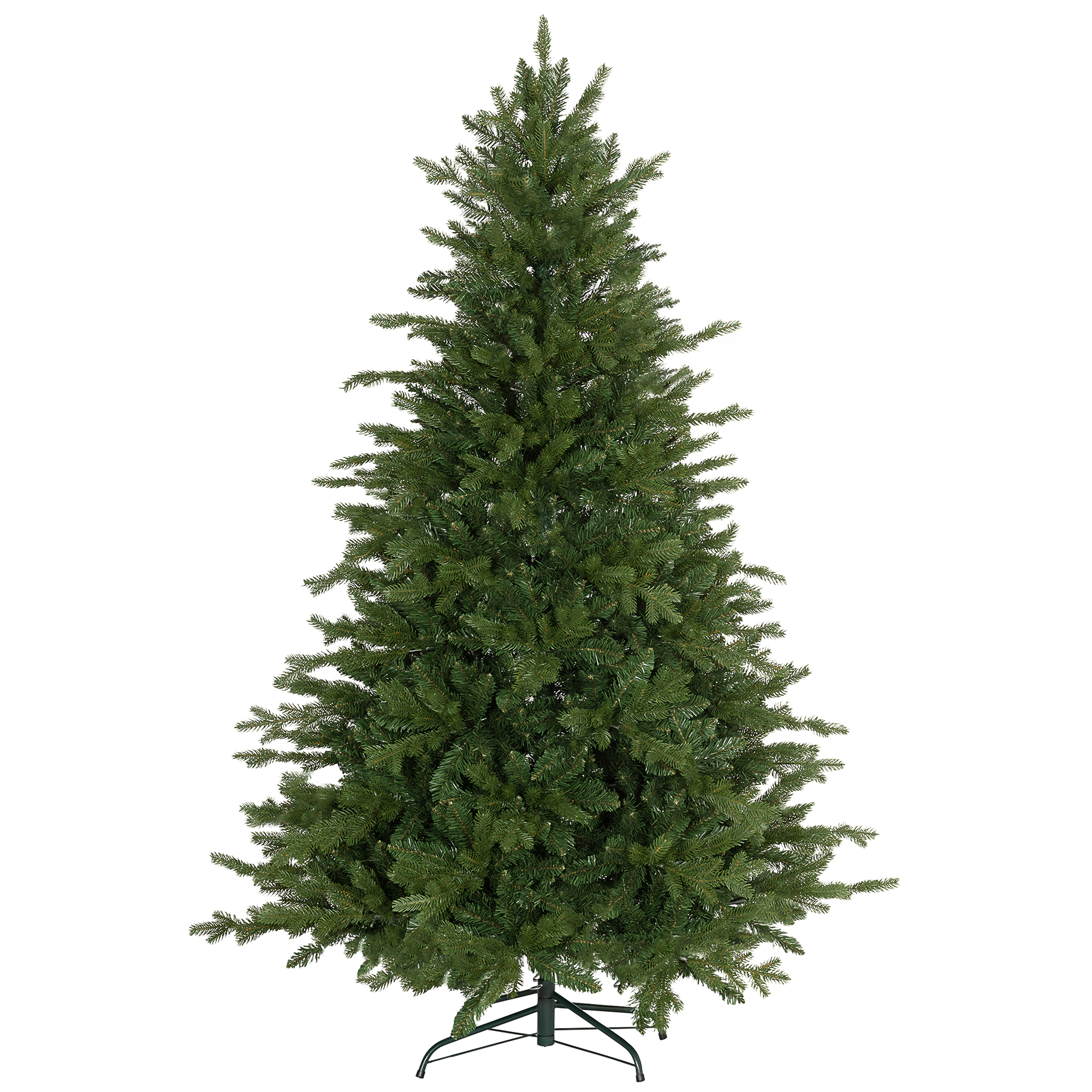 HOMCOM Albero di Natale Artificiale da 180 cm con 1821 Rami e Base in Metallo, Verde