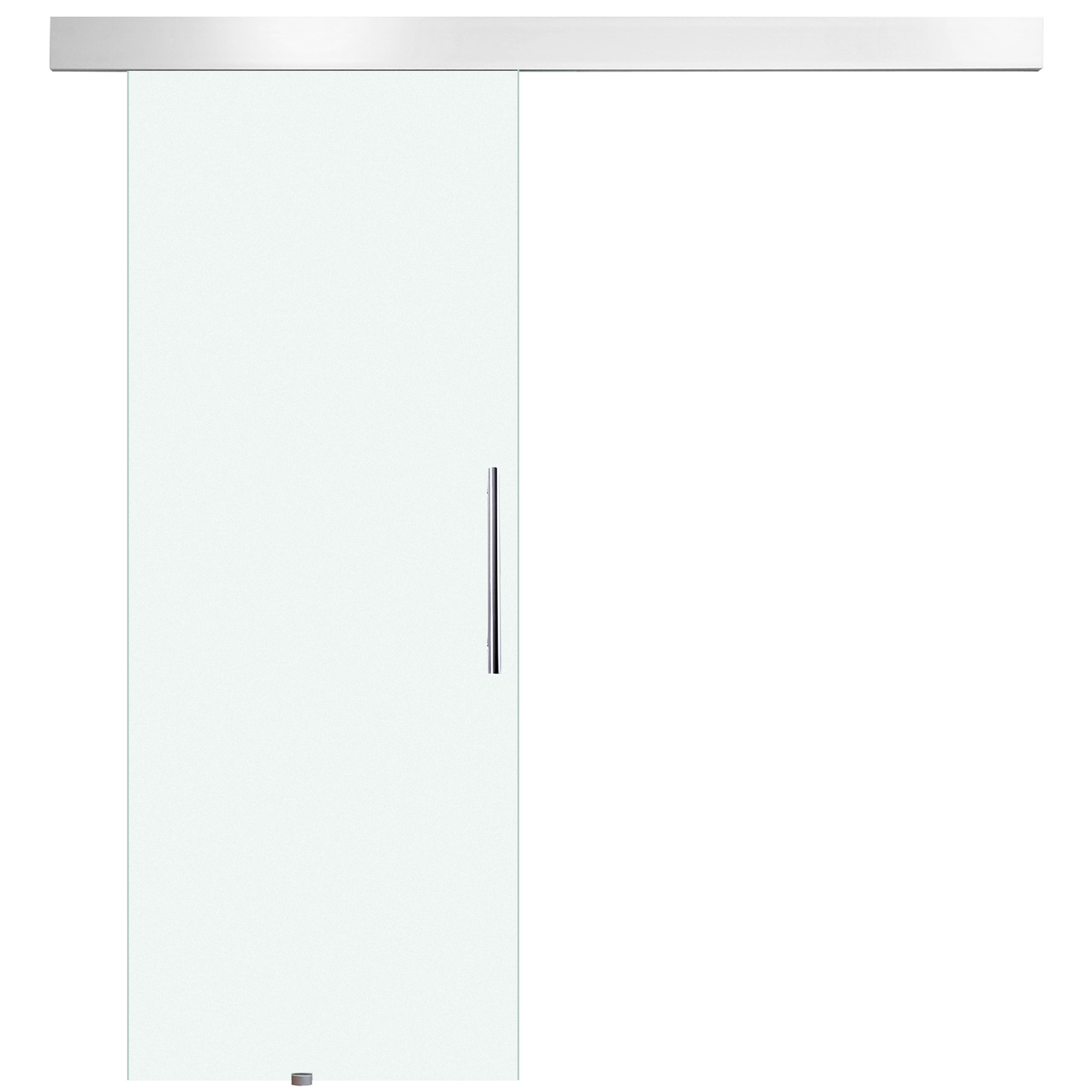 HomCom Porta Scorrevole in Vetro Temperato Satinato con Binario, 90x205cm Aosom