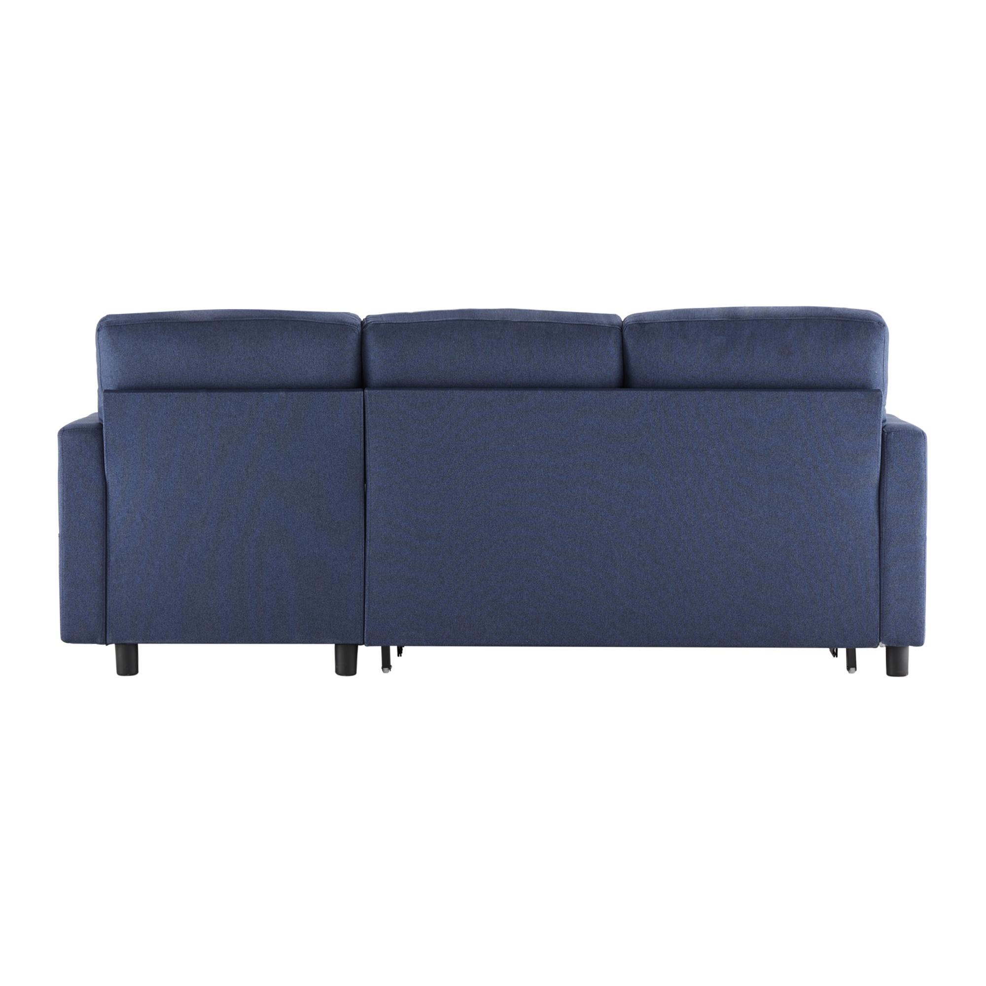 Wiuzo Divano Letto Angolare A L Con Schienale Alto – Contenitore E Portabevande, Tessuto Cotone E Lino, 3 Posti, 211x130x86 Cm - 2
