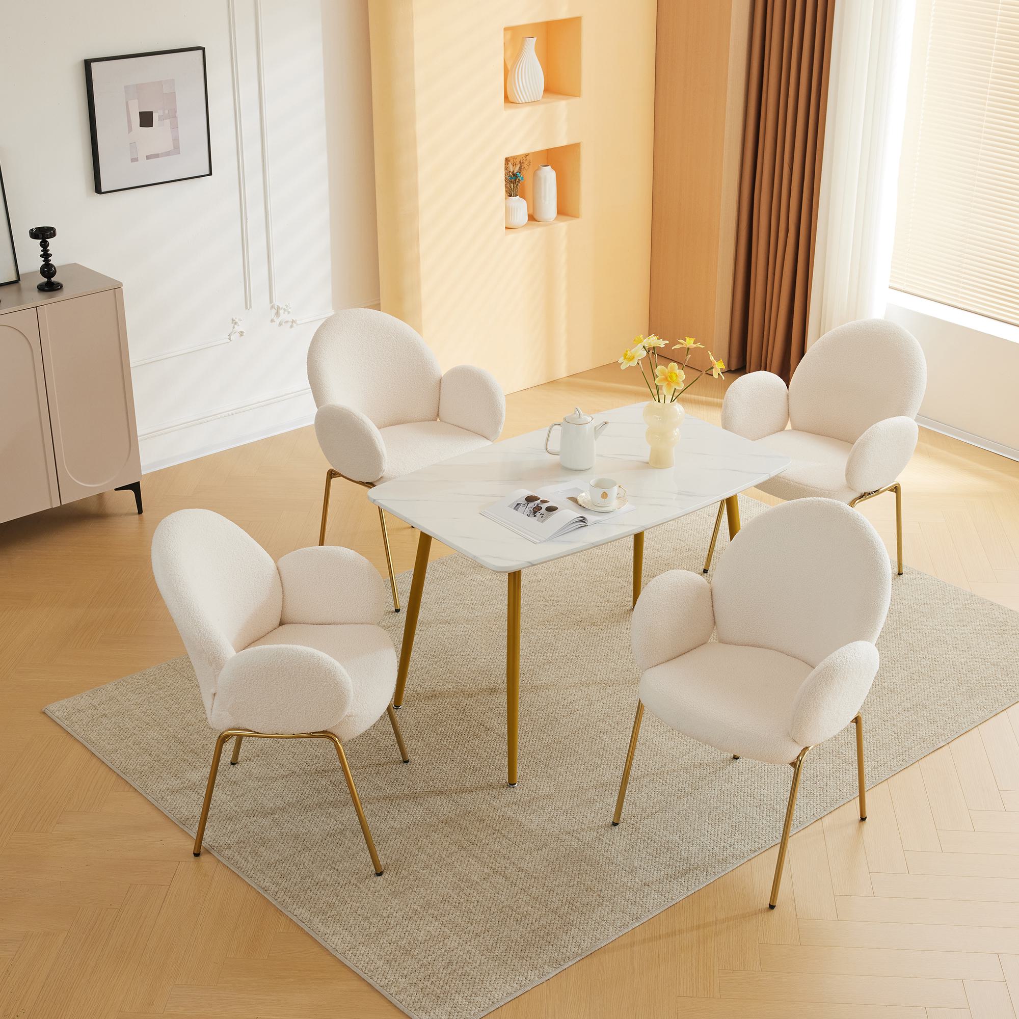 Set di 2 sedie da pranzo con braccioli - 61 x 52 x 71 cm - Tessuto Teddy - per soggiorno o sala da pranzo - Nero | Leroy Merlin