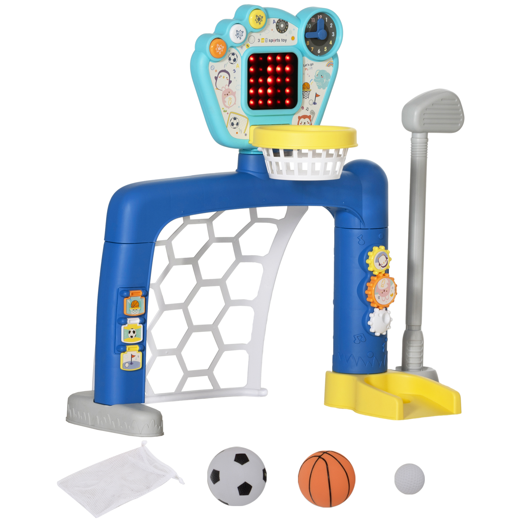 4 in 1 Canestro da Basket per Bambini, Centro di Attività Sportiva